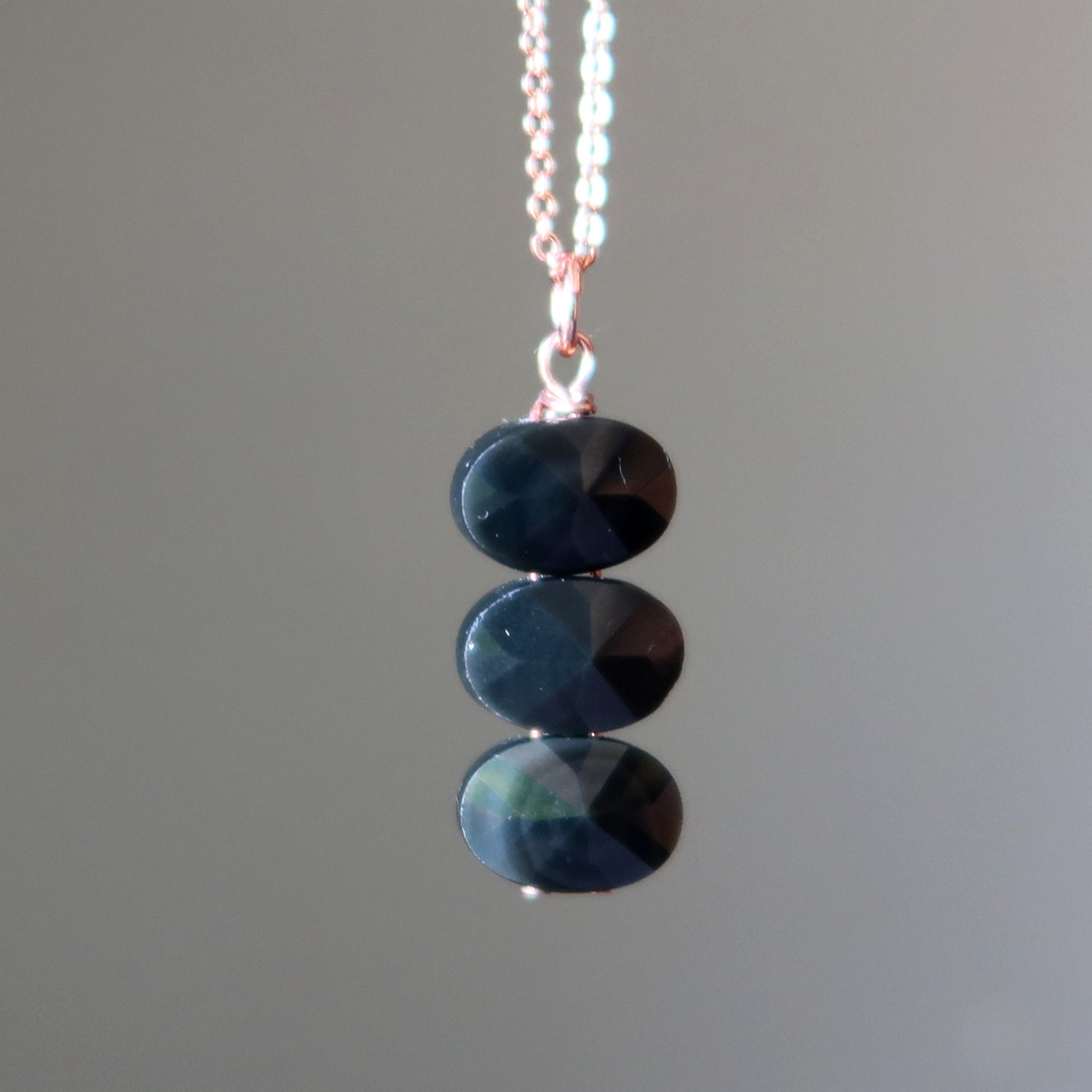 Regenbogen-Obsidian-Halskette Zaubererstein Kupferkette