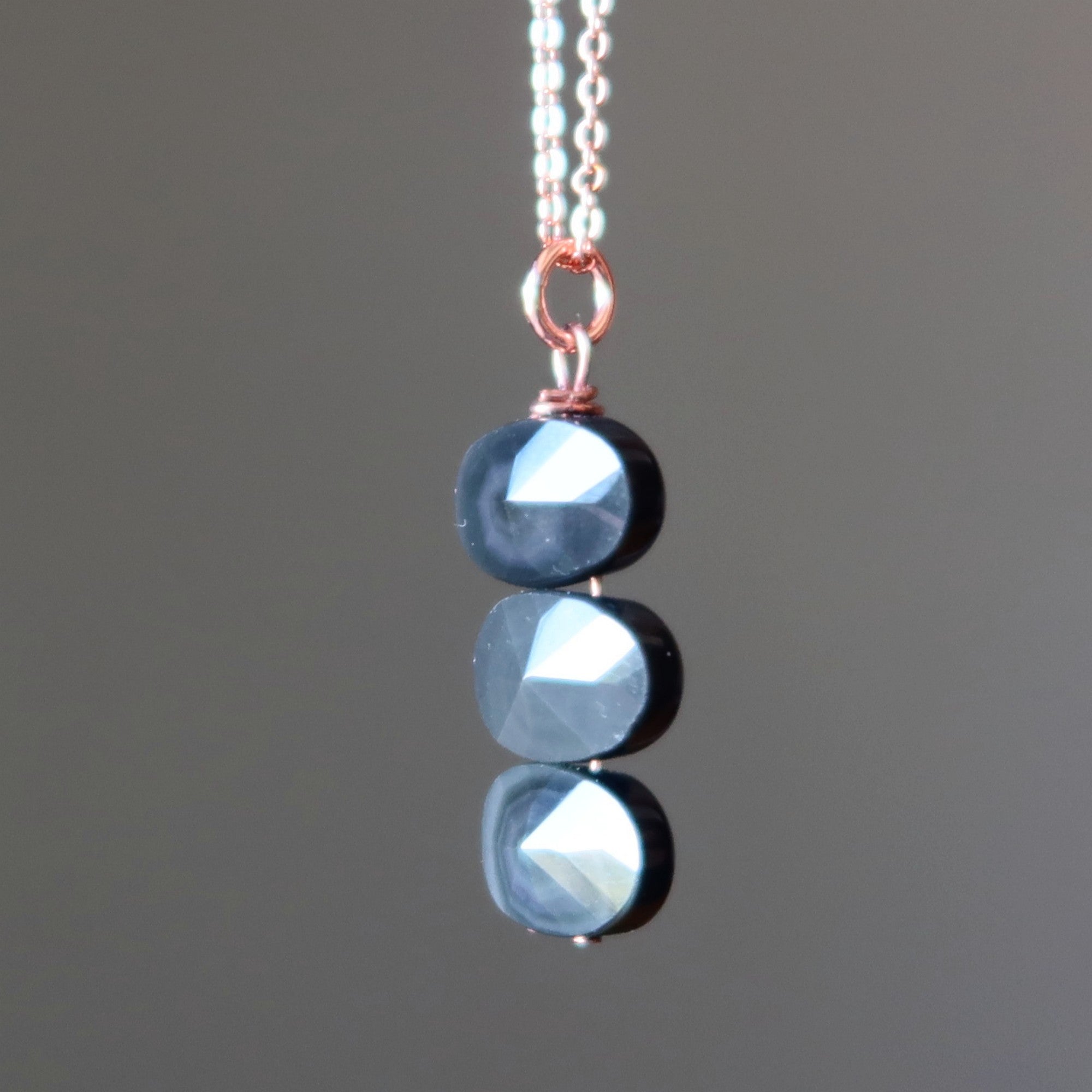 Regenbogen-Obsidian-Halskette Zaubererstein Kupferkette