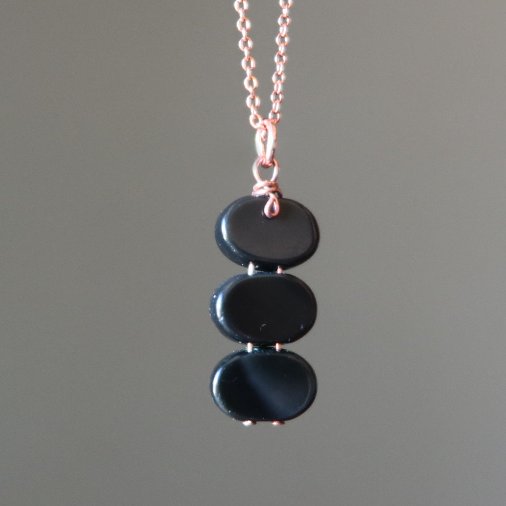 Regenbogen-Obsidian-Halskette Zaubererstein Kupferkette