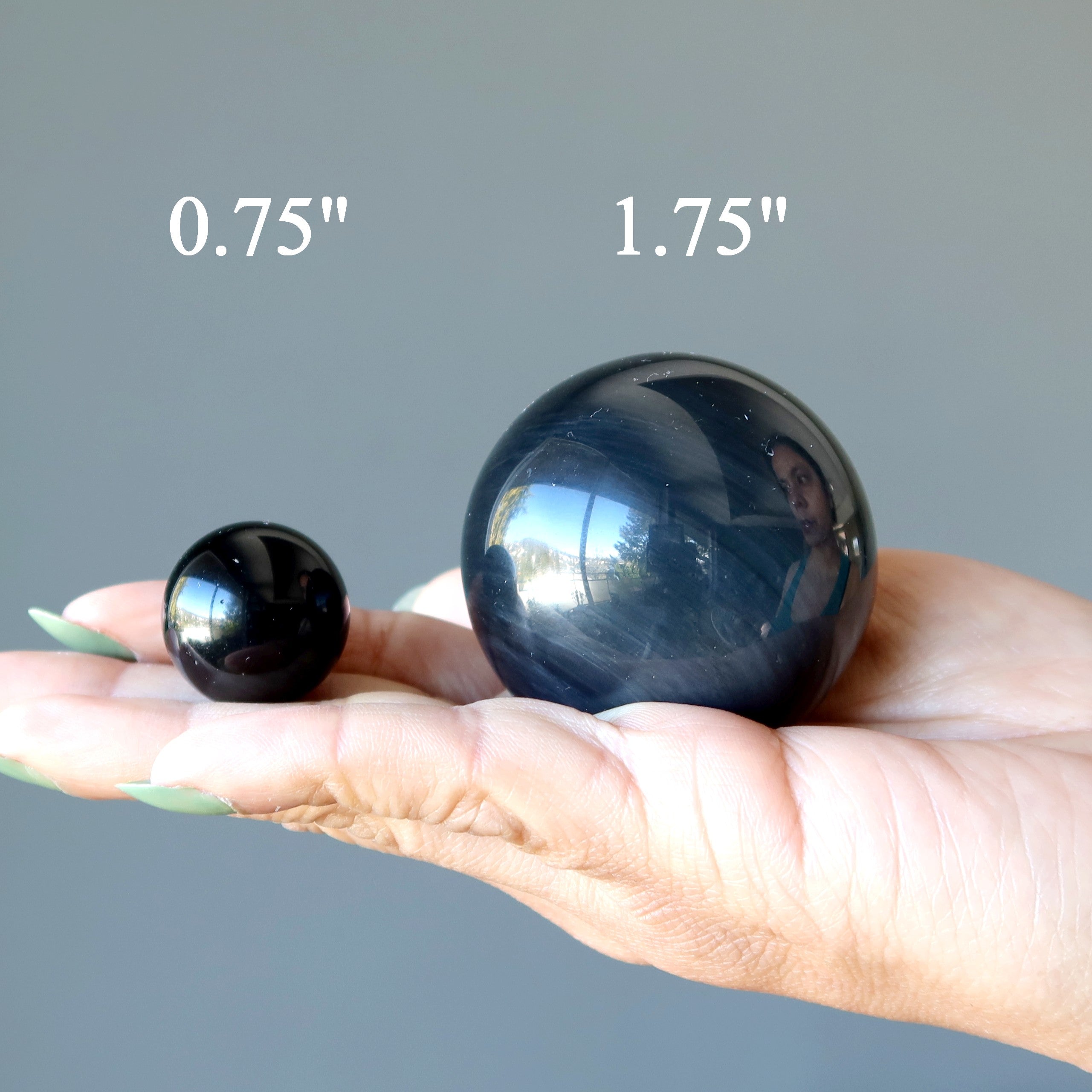 Sphère d'obsidienne arc-en-ciel, boule de cristal « Angel Touch »