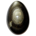 Glanz Obsidian Ei Gold Silber Glanz Luxus Schutz Edelstein