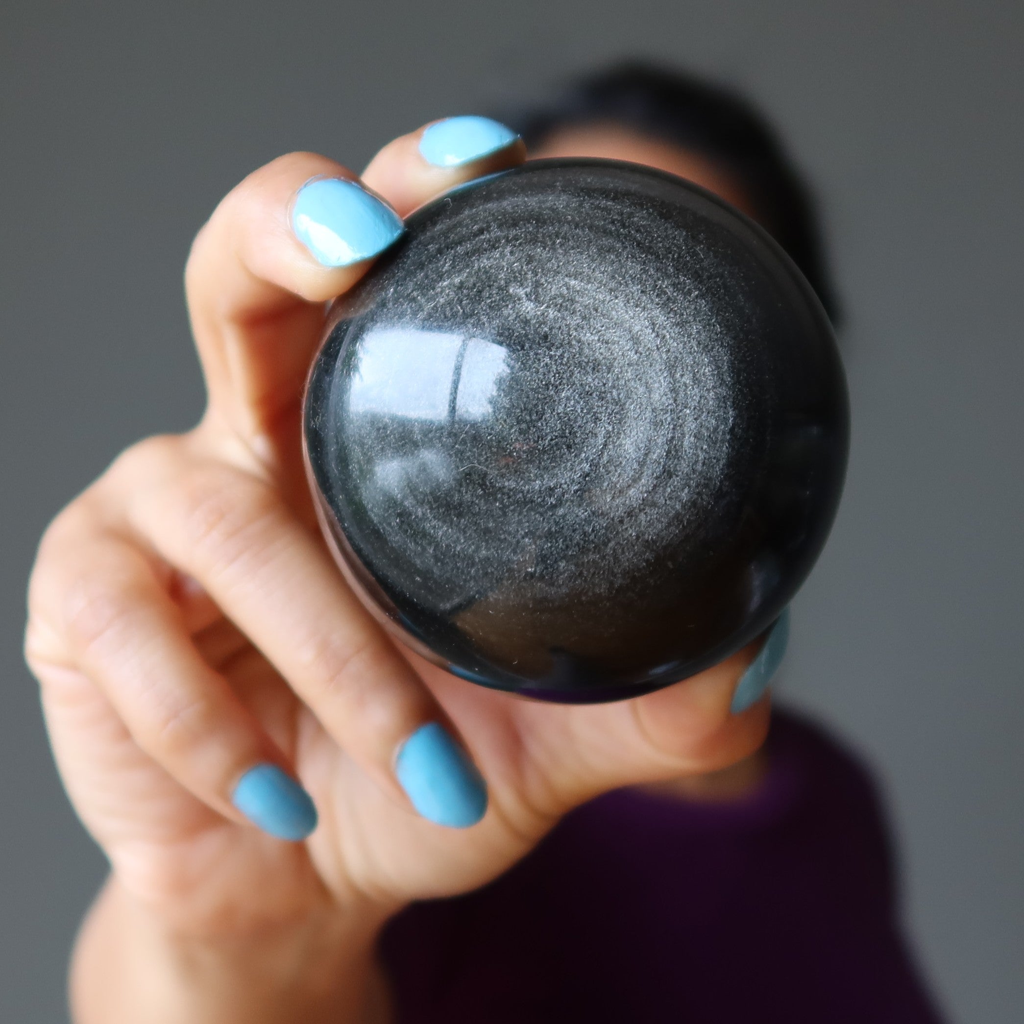 Sphère d'Obsidienne Œil Céleste - Boule de Cristal Bienfaisante
