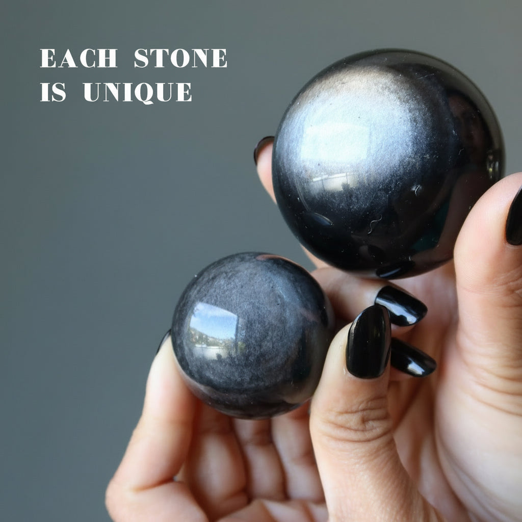 Sphère d'Obsidienne Œil Céleste - Boule de Cristal Bienfaisante