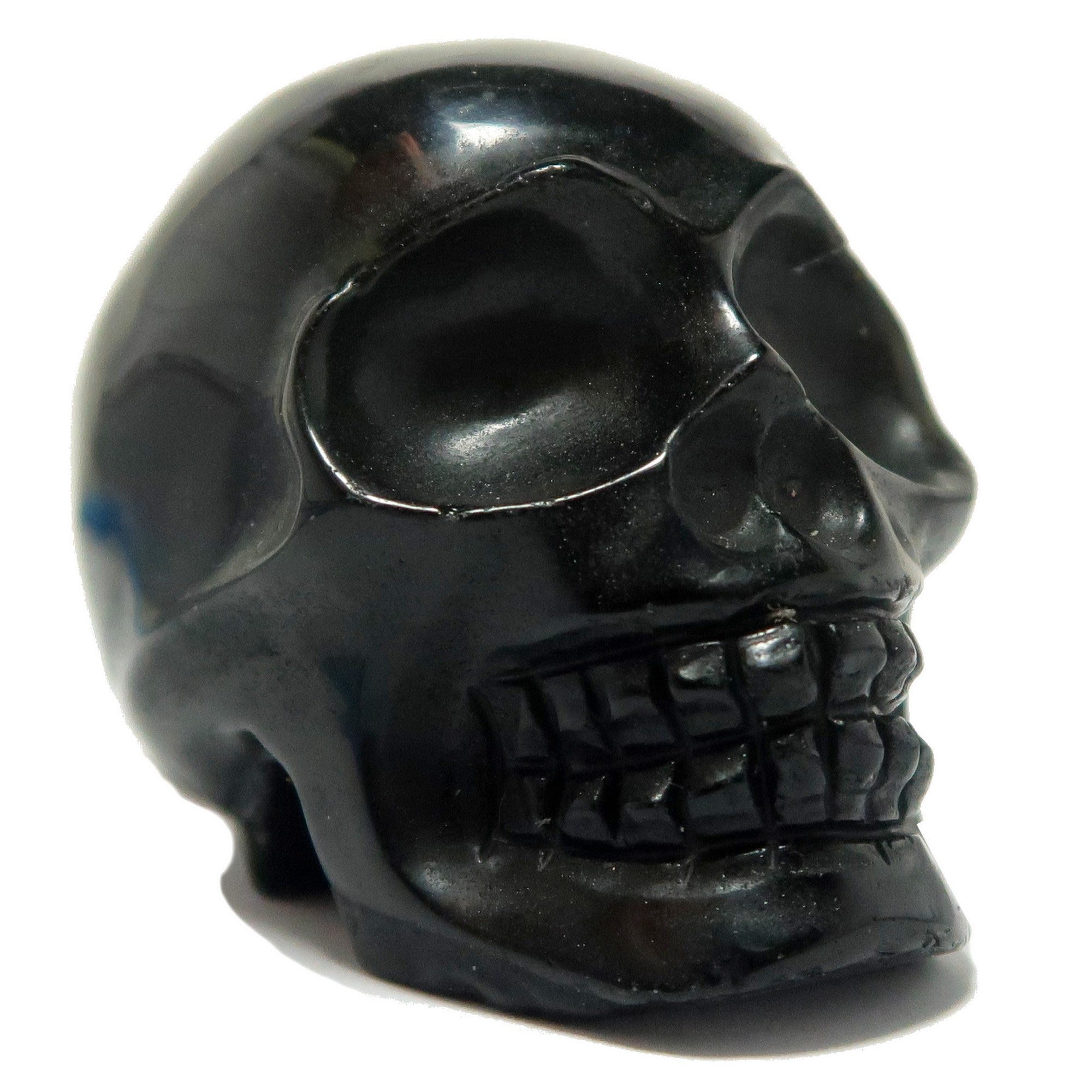 Crâne en Obsidienne Noire - Cristal de Protection Interdimensionnelle