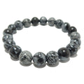 Schneeflocken-Obsidian-Armband Schutzstein