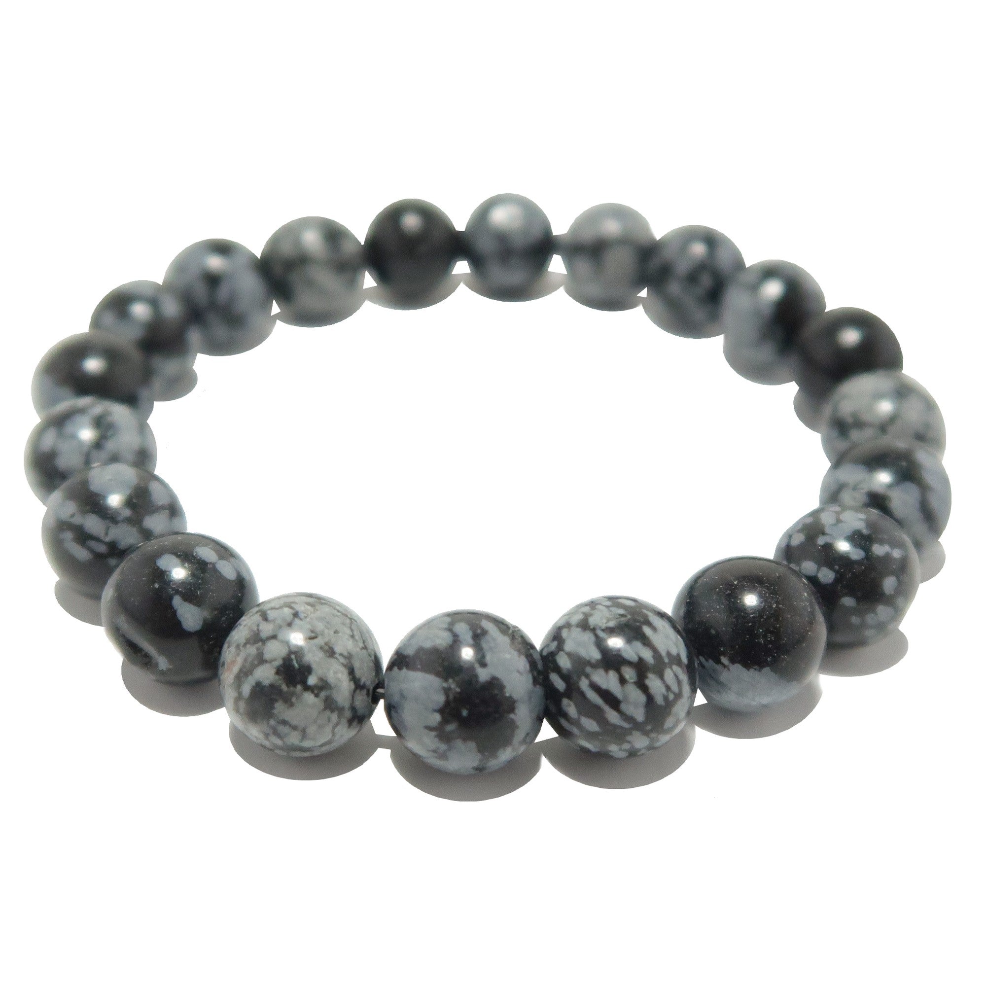 Schneeflocken-Obsidian-Armband Schutzstein