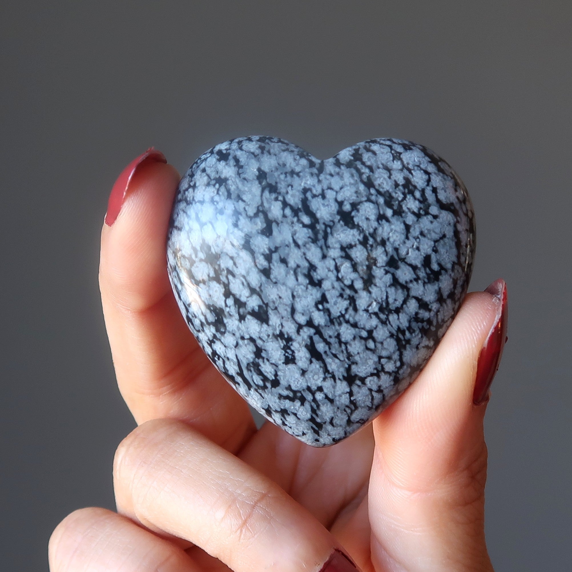 Schneeflocken-Obsidian-Herz-Set: Schmelze meine Seelensteine