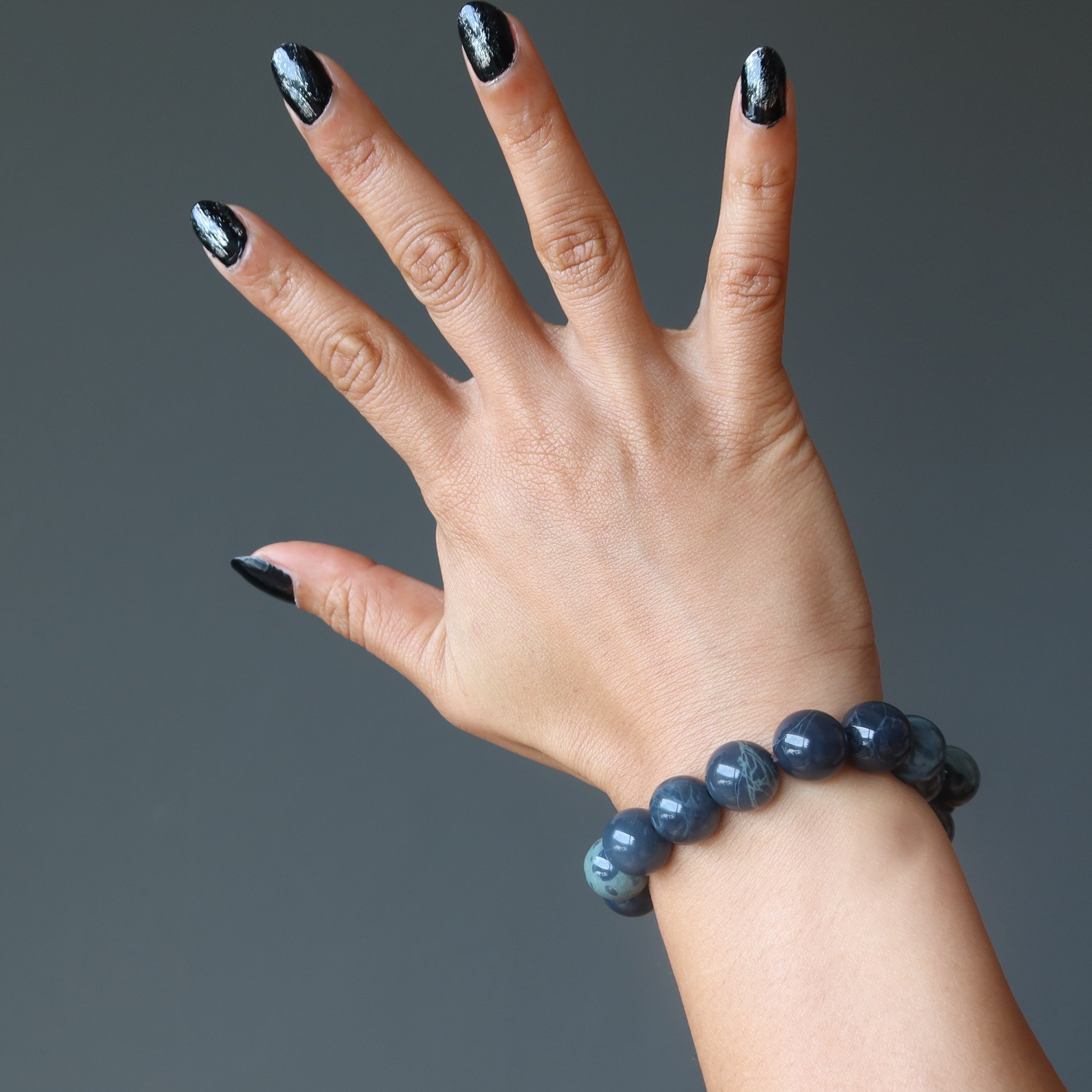 Bracelet d'Obsidienne Toile d'Araignée Perles Attrape-Rêves