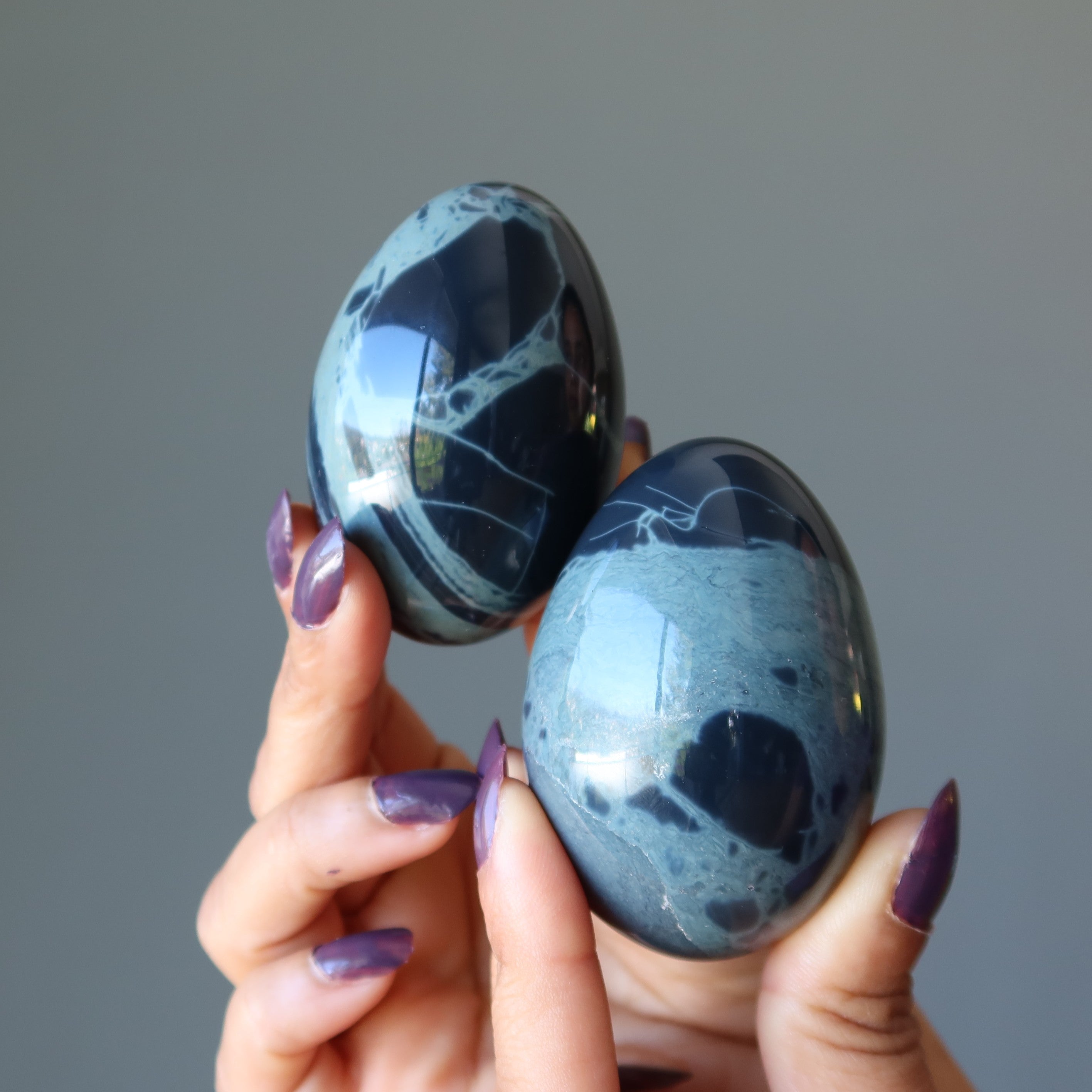 Spiderweb Obsidian Egg Dream Weaver Protection Stone