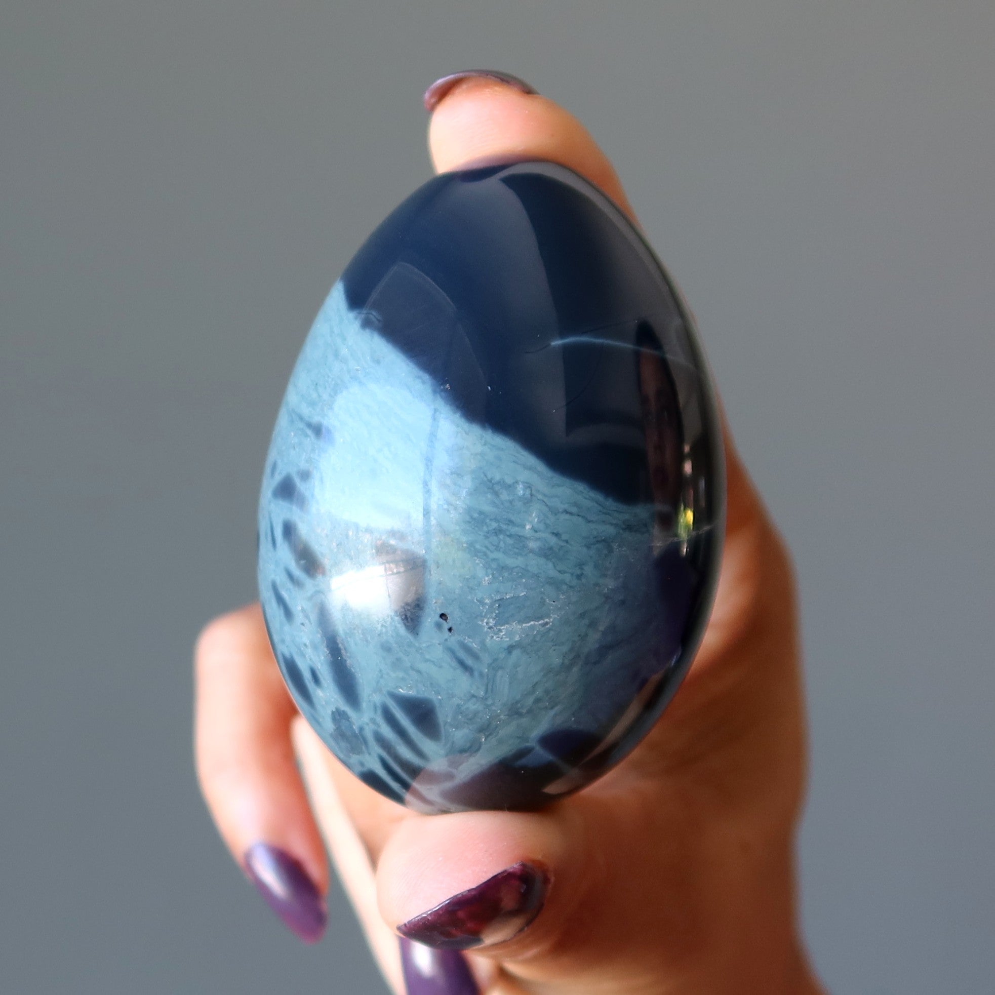 Spiderweb Obsidian Egg Dream Weaver Protection Stone