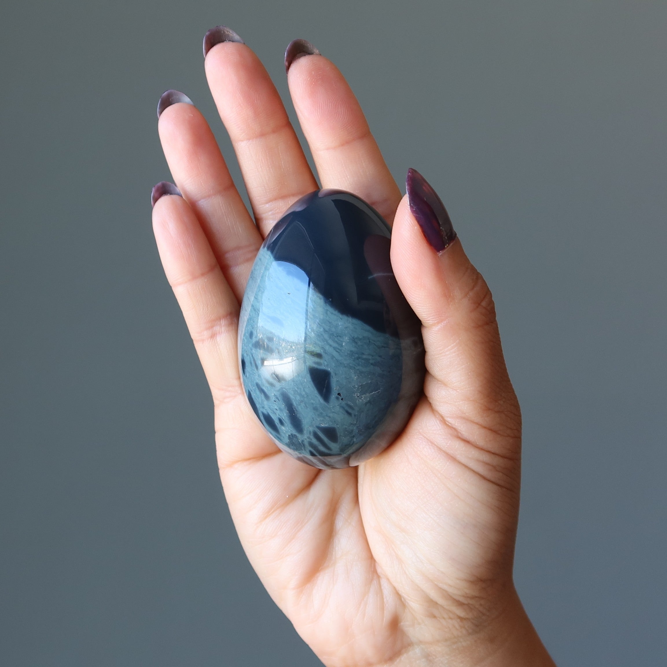 Spiderweb Obsidian Egg Dream Weaver Protection Stone