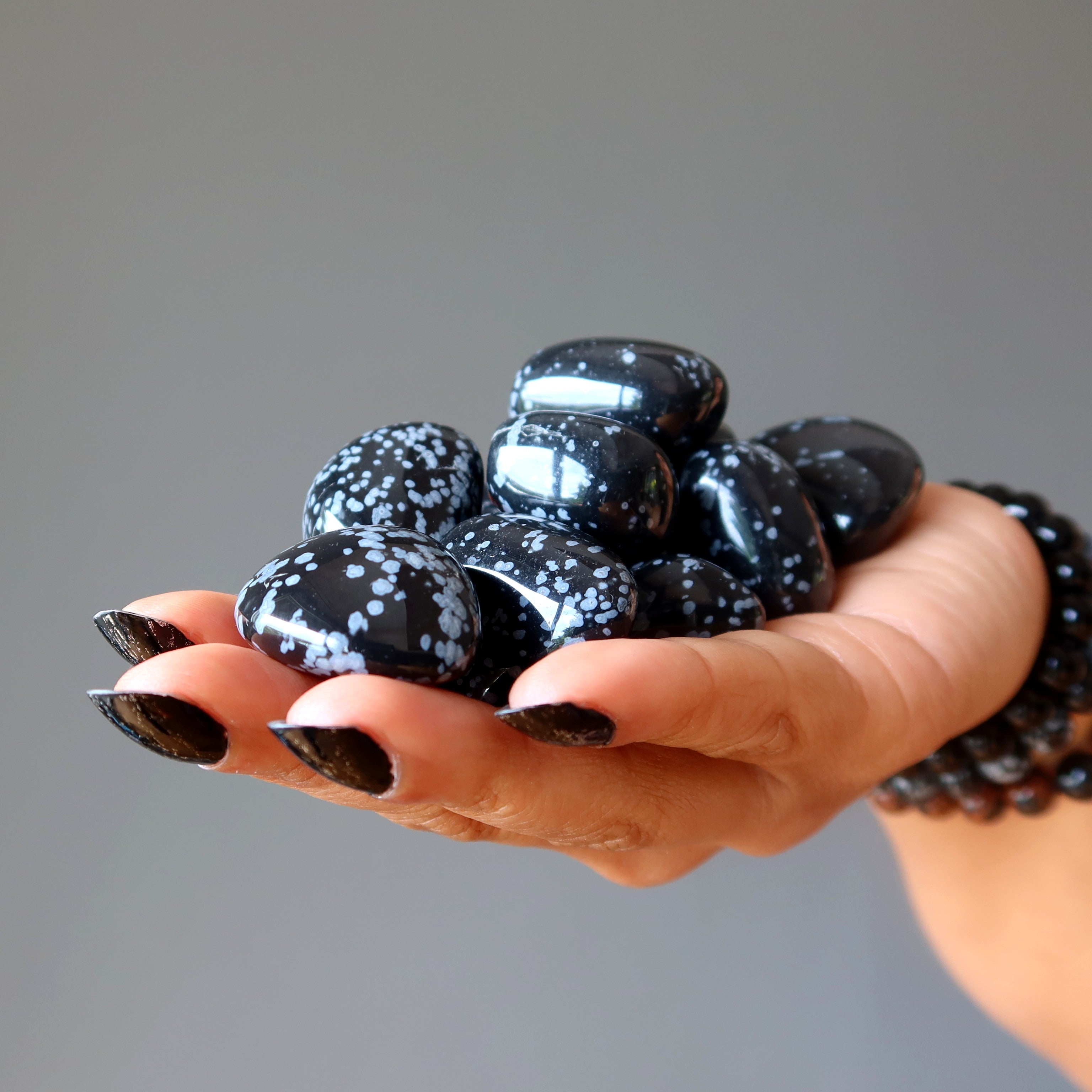 Snowflake Obsidian Tumbled Stone Protection