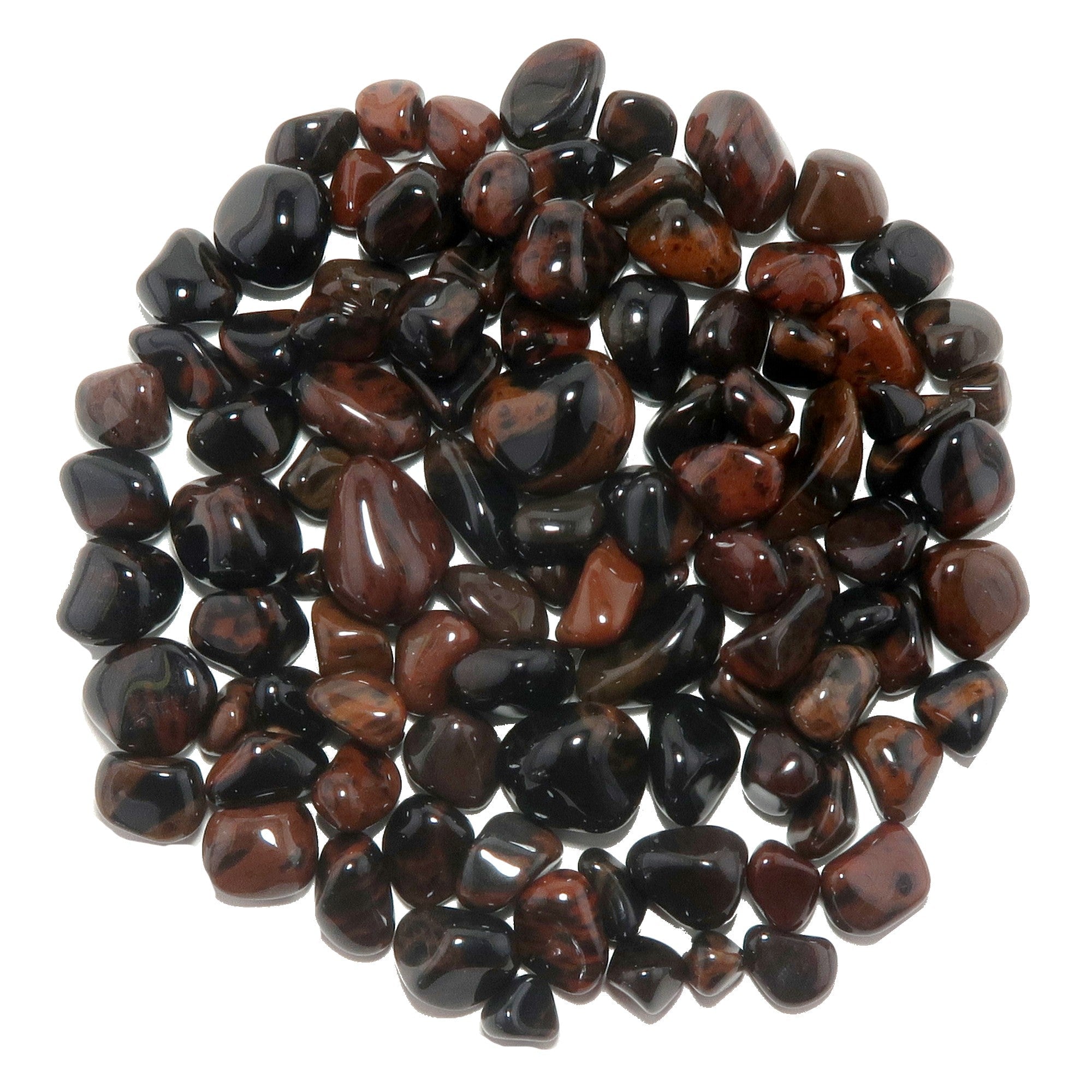 Mahogany Obsidian Tumbled Stone Set 87 Protection Gems