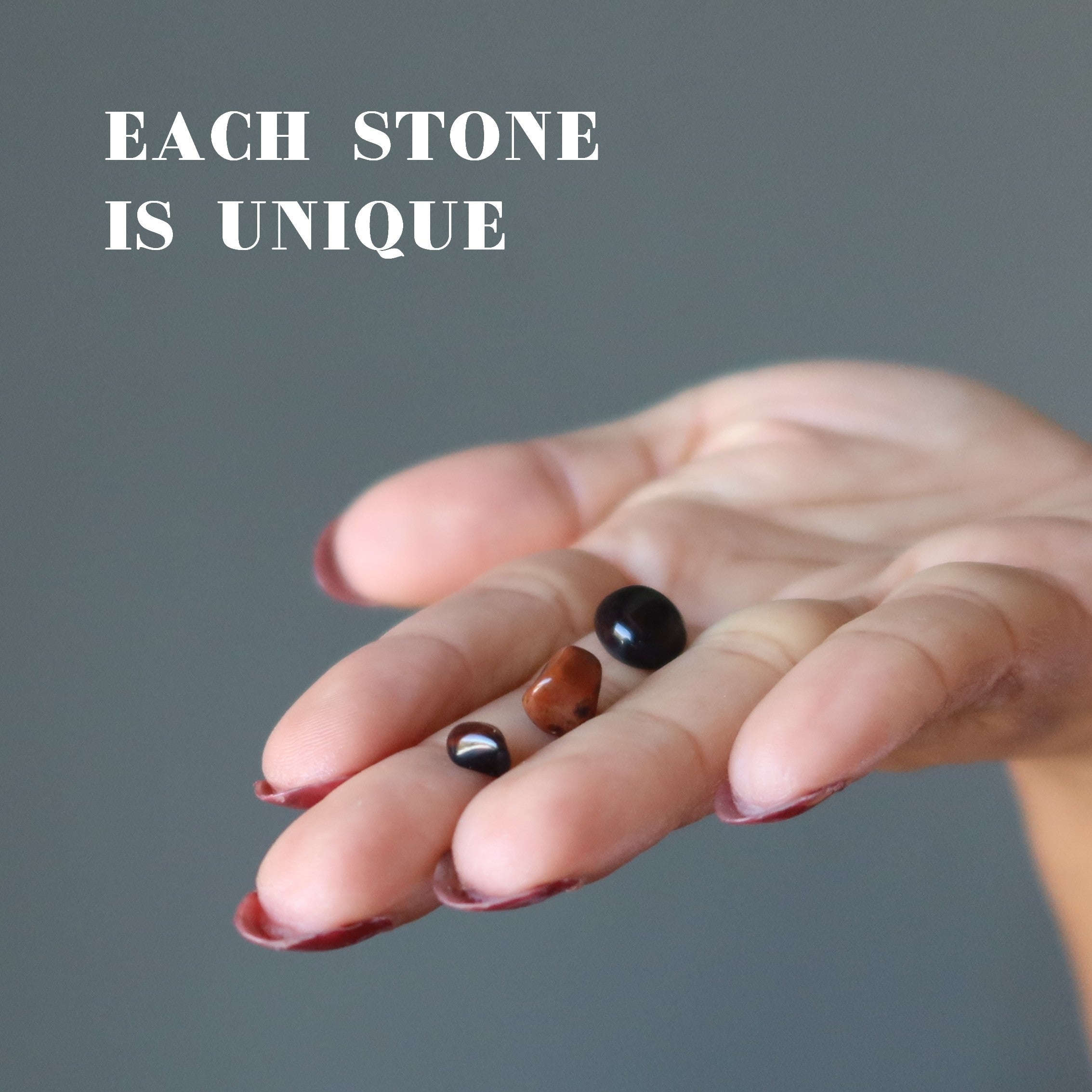 Mahogany Obsidian Tumbled Stone Set 87 Protection Gems