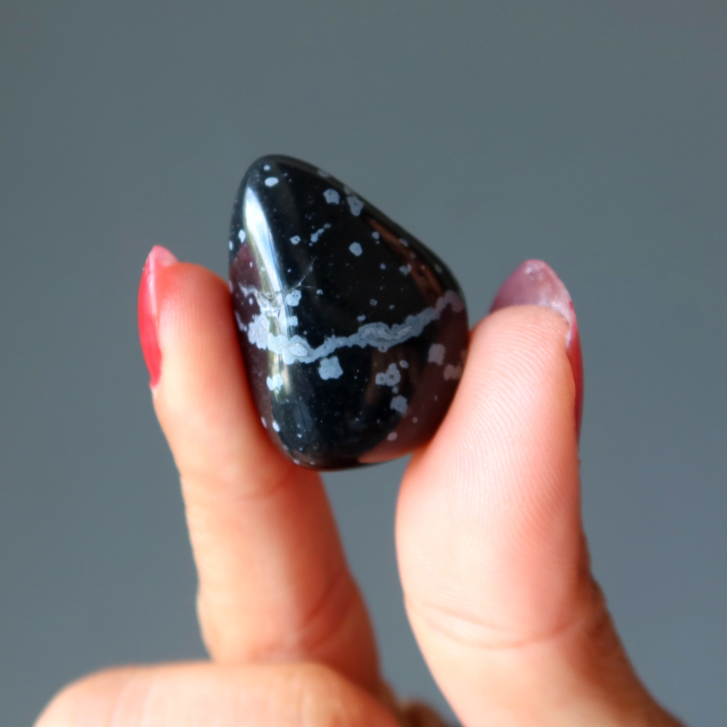 Snowflake Obsidian Tumbled Stone Protection