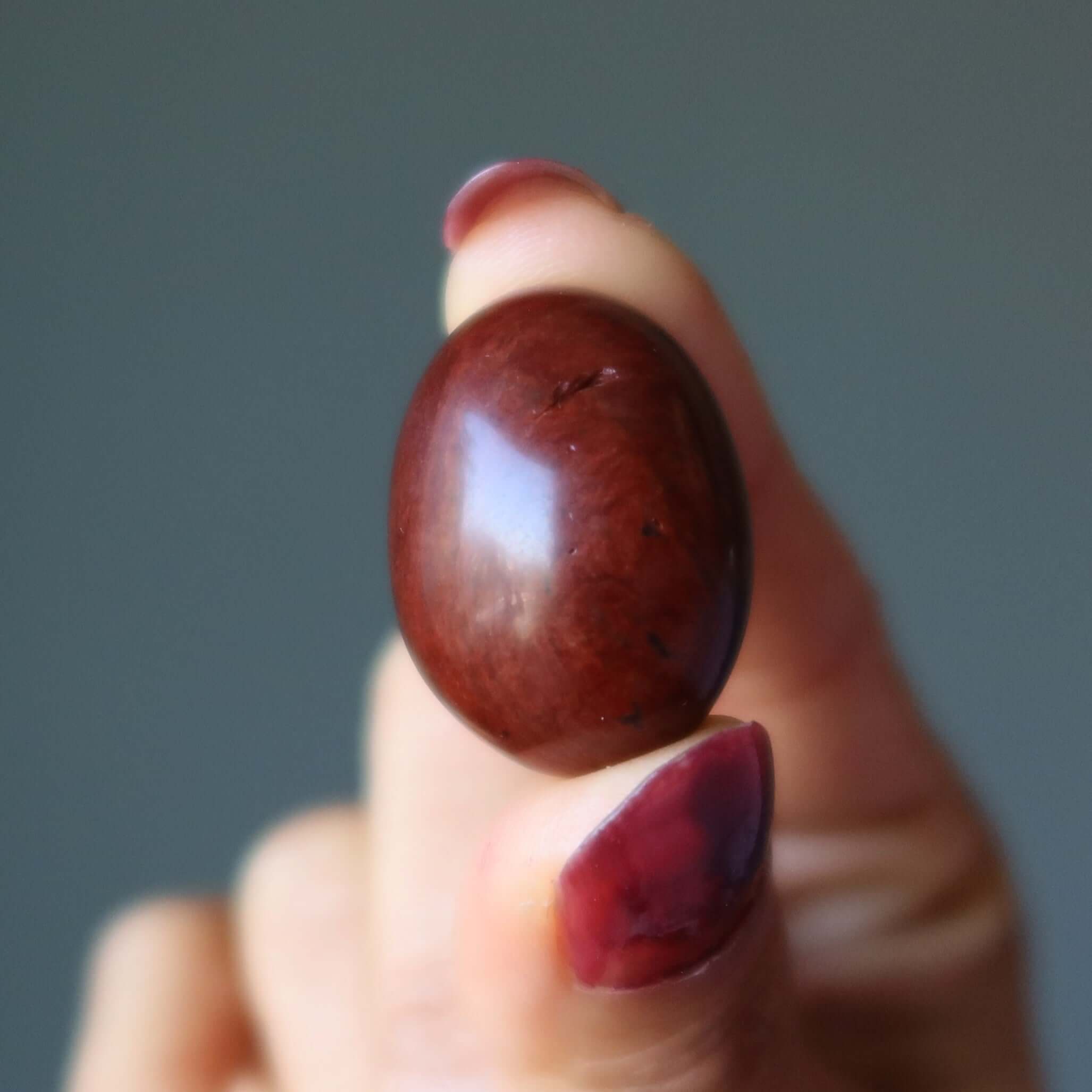 Cristal de protection en obsidienne acajou roulée