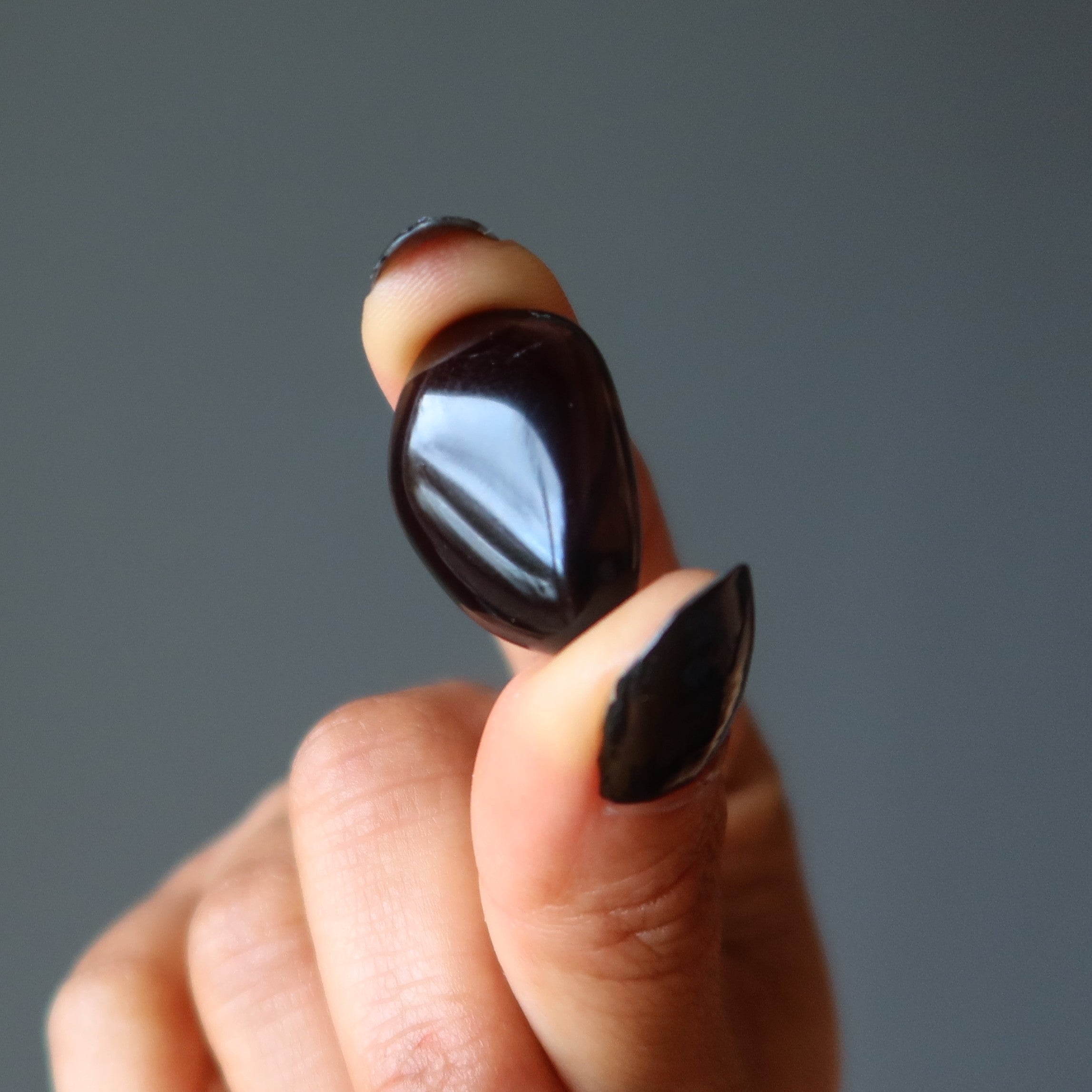 Lot de 7 pierres roulées Oeil Céleste (Obsidienne Noire) porte-bonheur