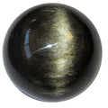 Sphère en Obsidienne Dorée Pailletée Scintillante Pierre Protectrice en Cristal