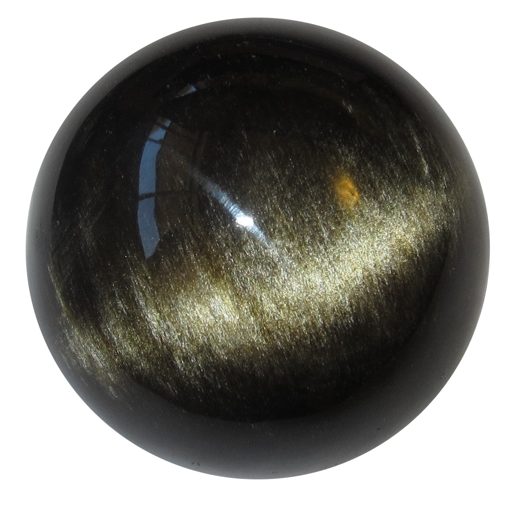 Sphère en Obsidienne Dorée Pailletée Scintillante Pierre Protectrice en Cristal