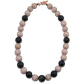 Collier obsidienne arc-en-ciel perlé bois Big Boss