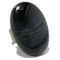 Onyx Ring Strength Black Gem Antique Bronze Adjustable