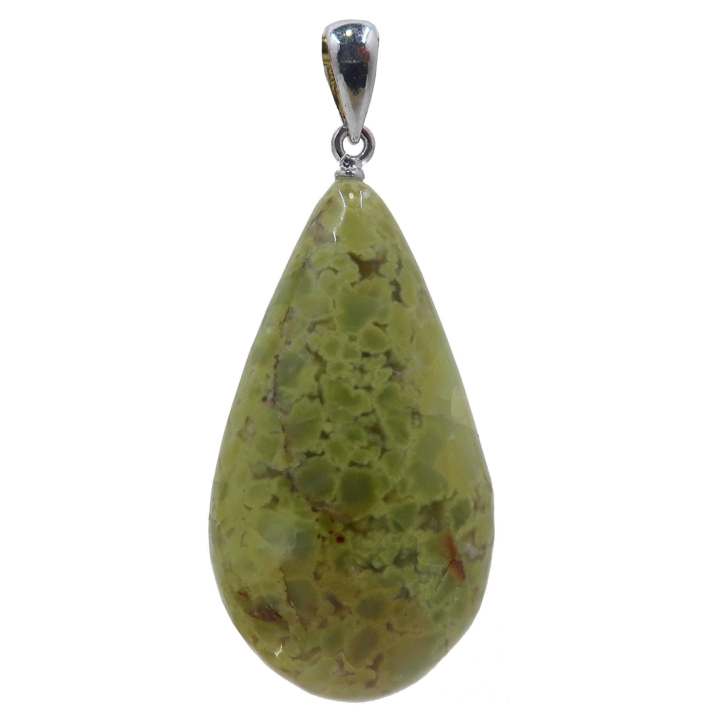 Opal Pendant Spiritual Journey Green Drop Silver