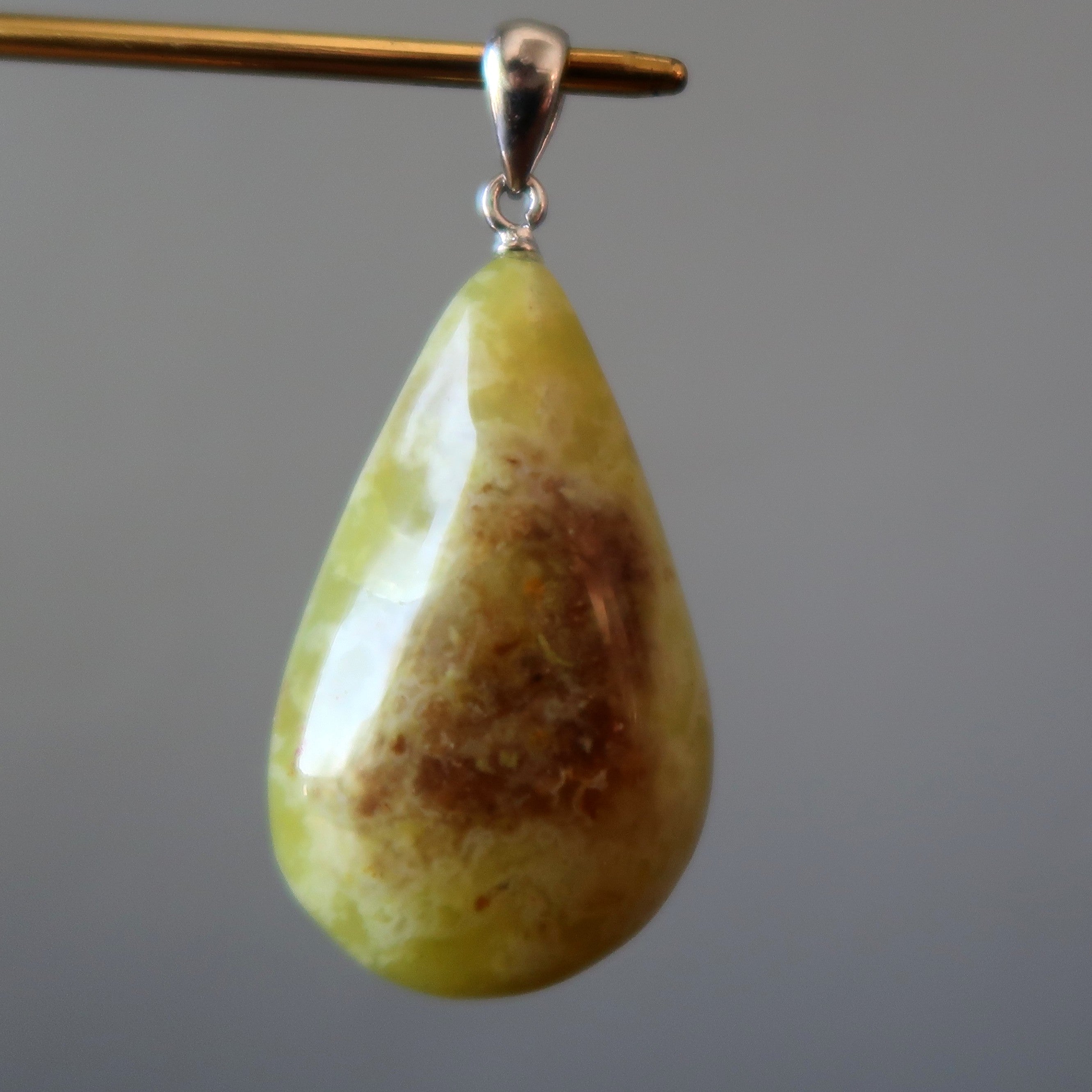 Opal Pendant Spiritual Journey Green Drop Silver