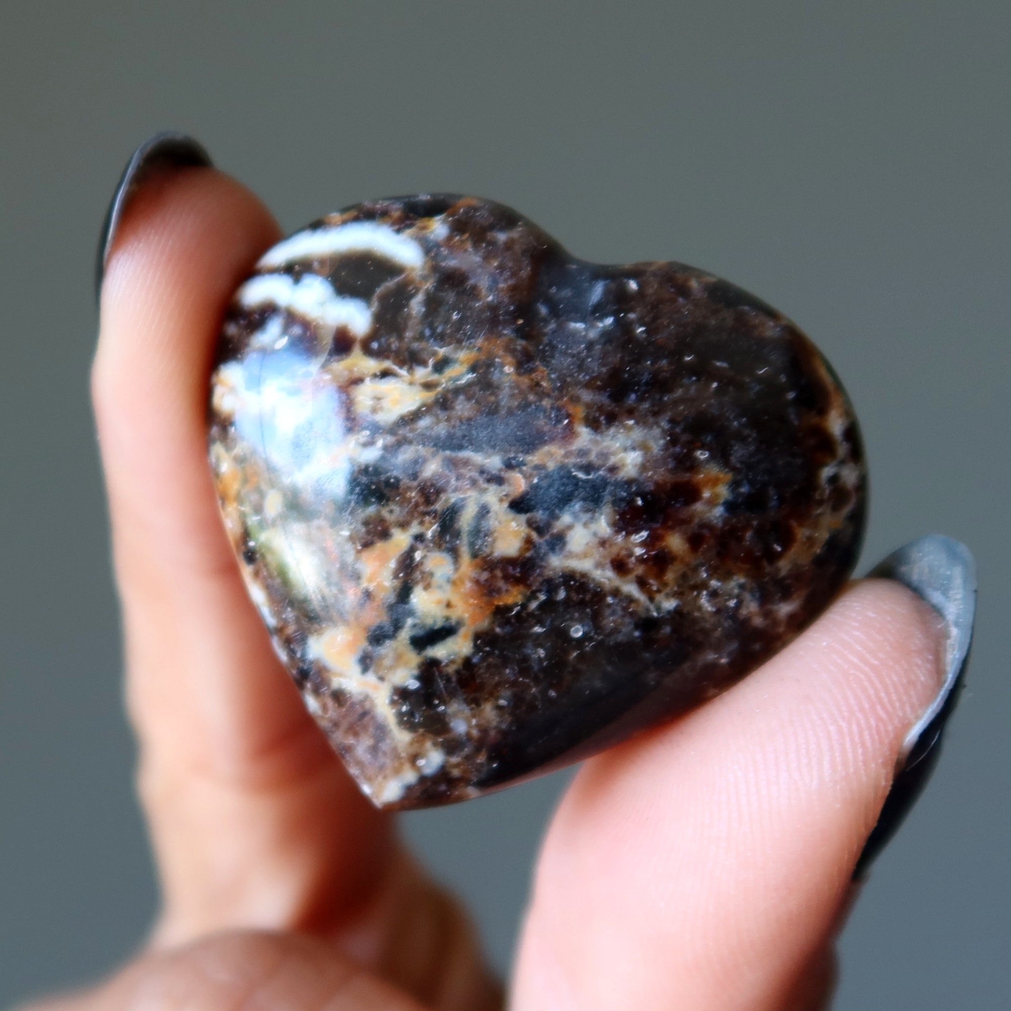 Opale Cœur Marron Empathie Pierre Cristal de la Compréhension Amour