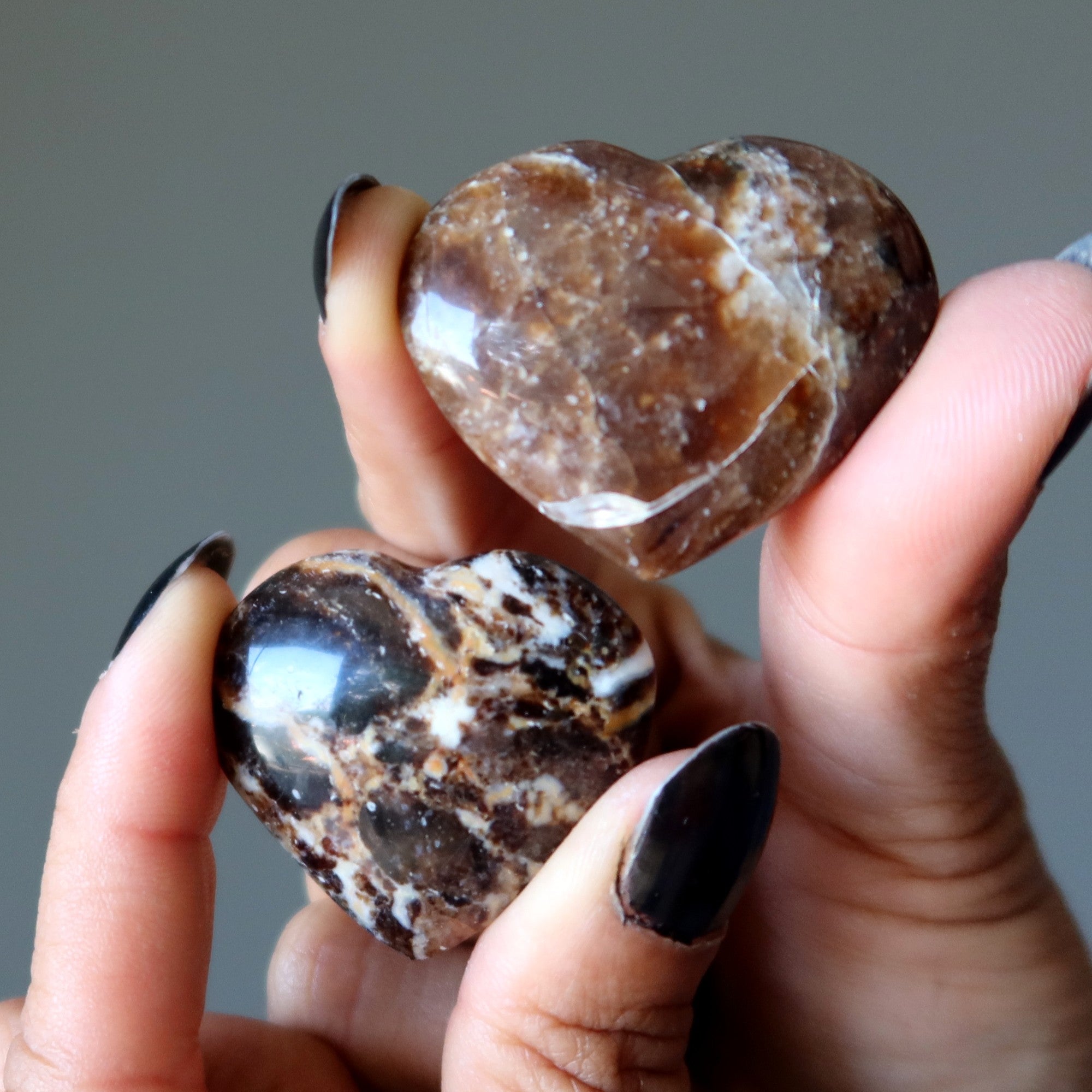 Opale Cœur Marron Empathie Pierre Cristal de la Compréhension Amour