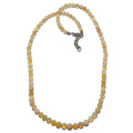 Opal Halskette Mawu Sonne Gelb Äthiopische Feuer Edelsteine