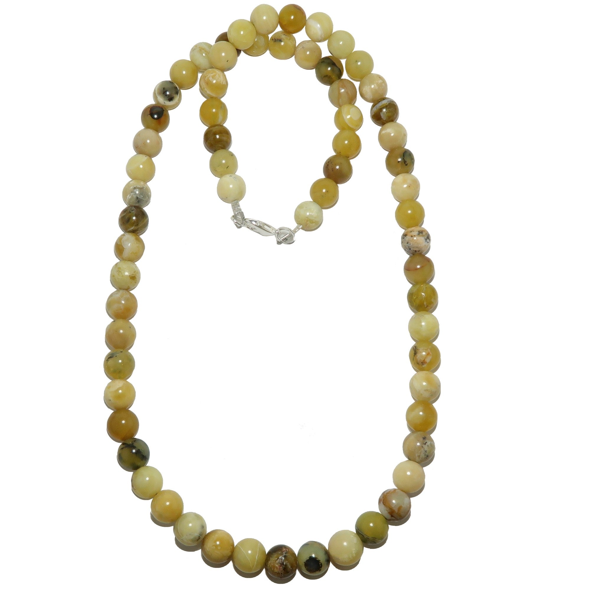 Collier en opale Jaune vif perlé Confiance