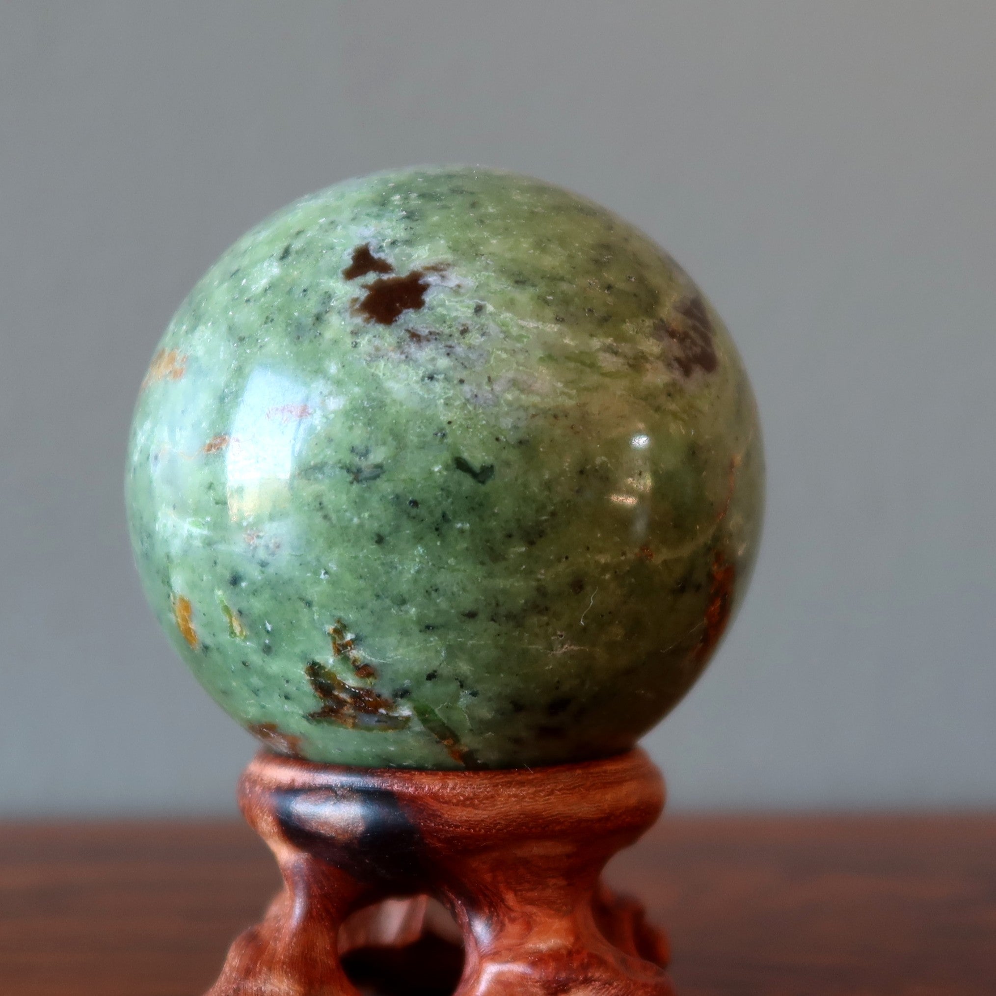 Opal Kugel Grüne Avocado-Butter Geschmack des Lebens Kristallkugel