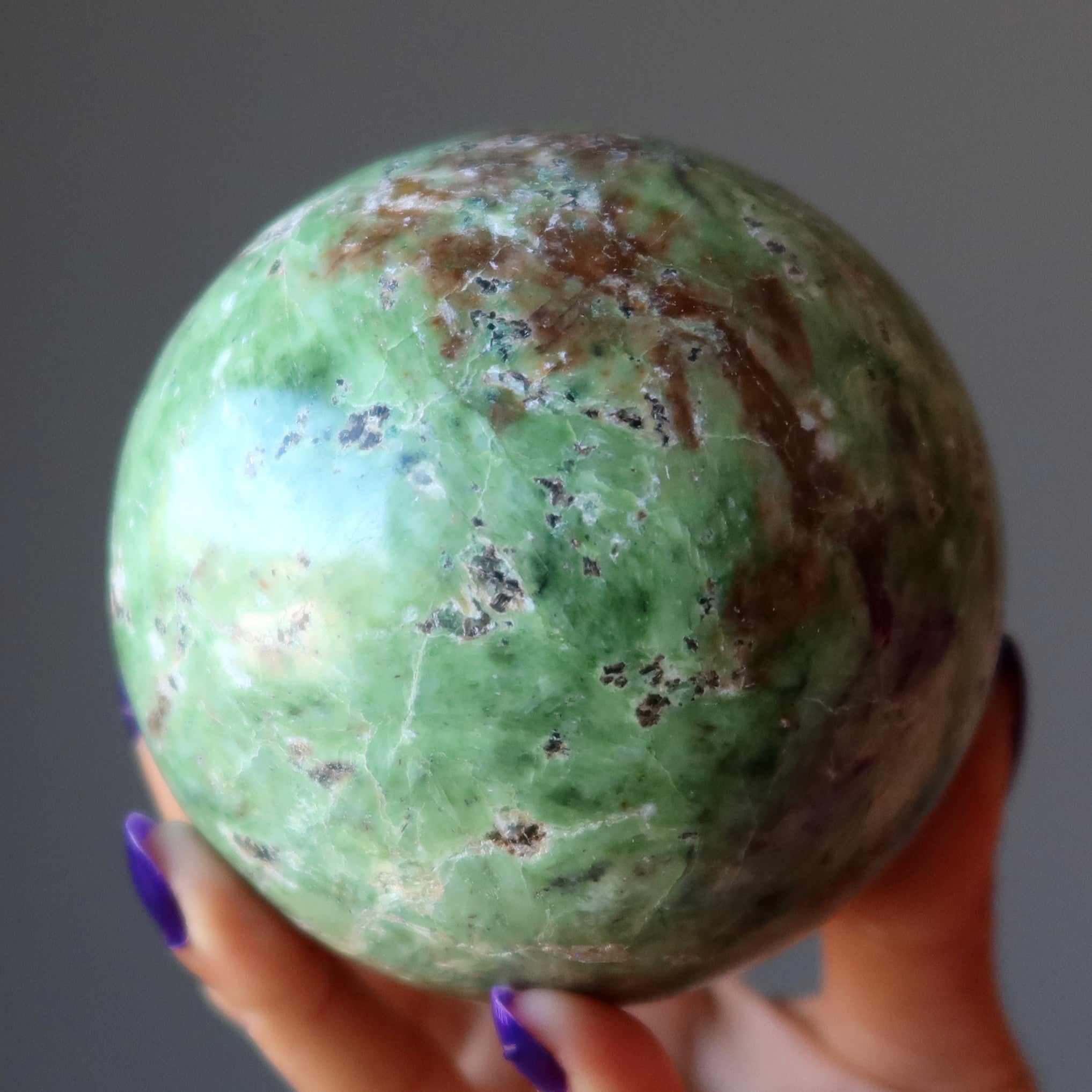 Opal Kugel Grüne Avocado-Butter Geschmack des Lebens Kristallkugel