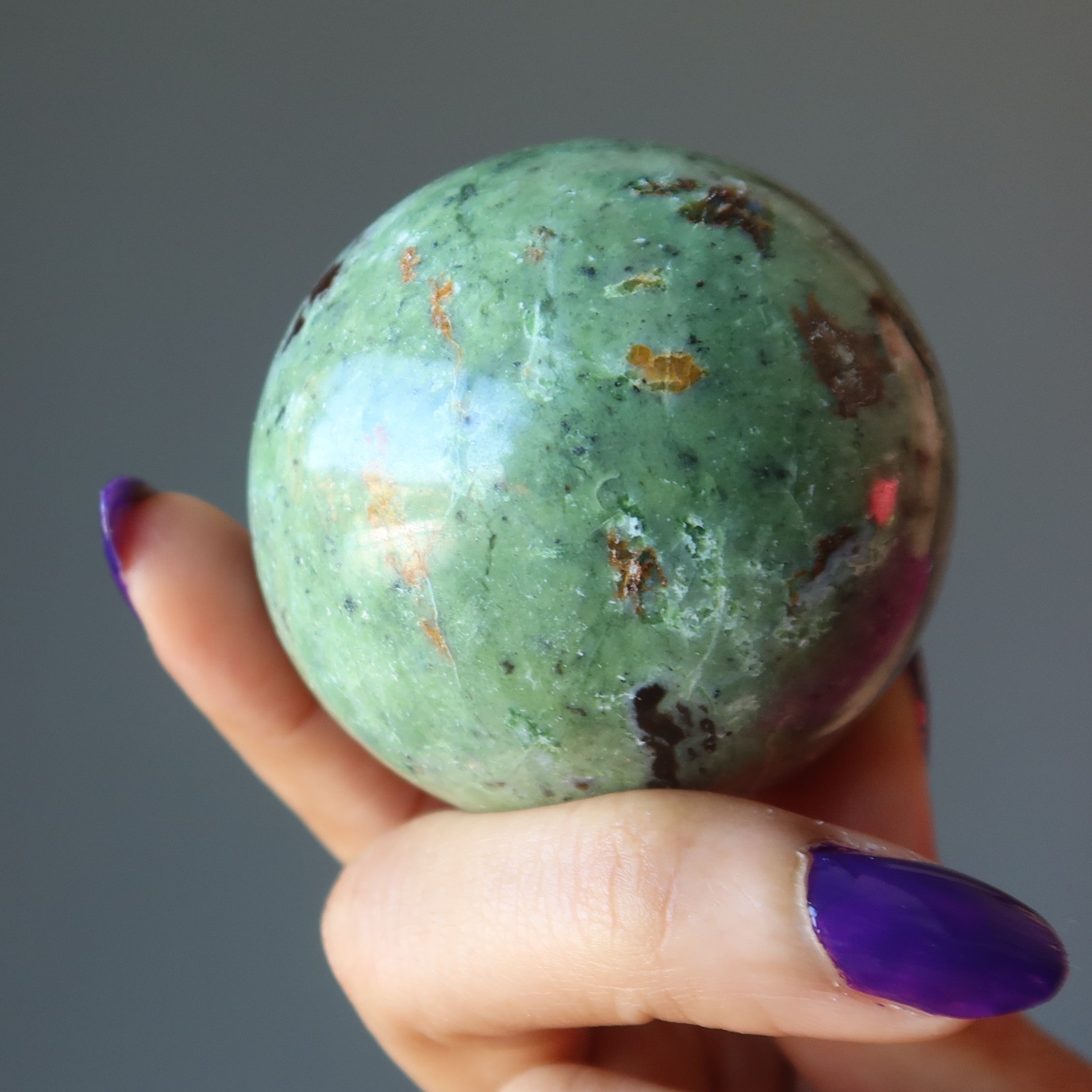 Opal Kugel Grüne Avocado-Butter Geschmack des Lebens Kristallkugel
