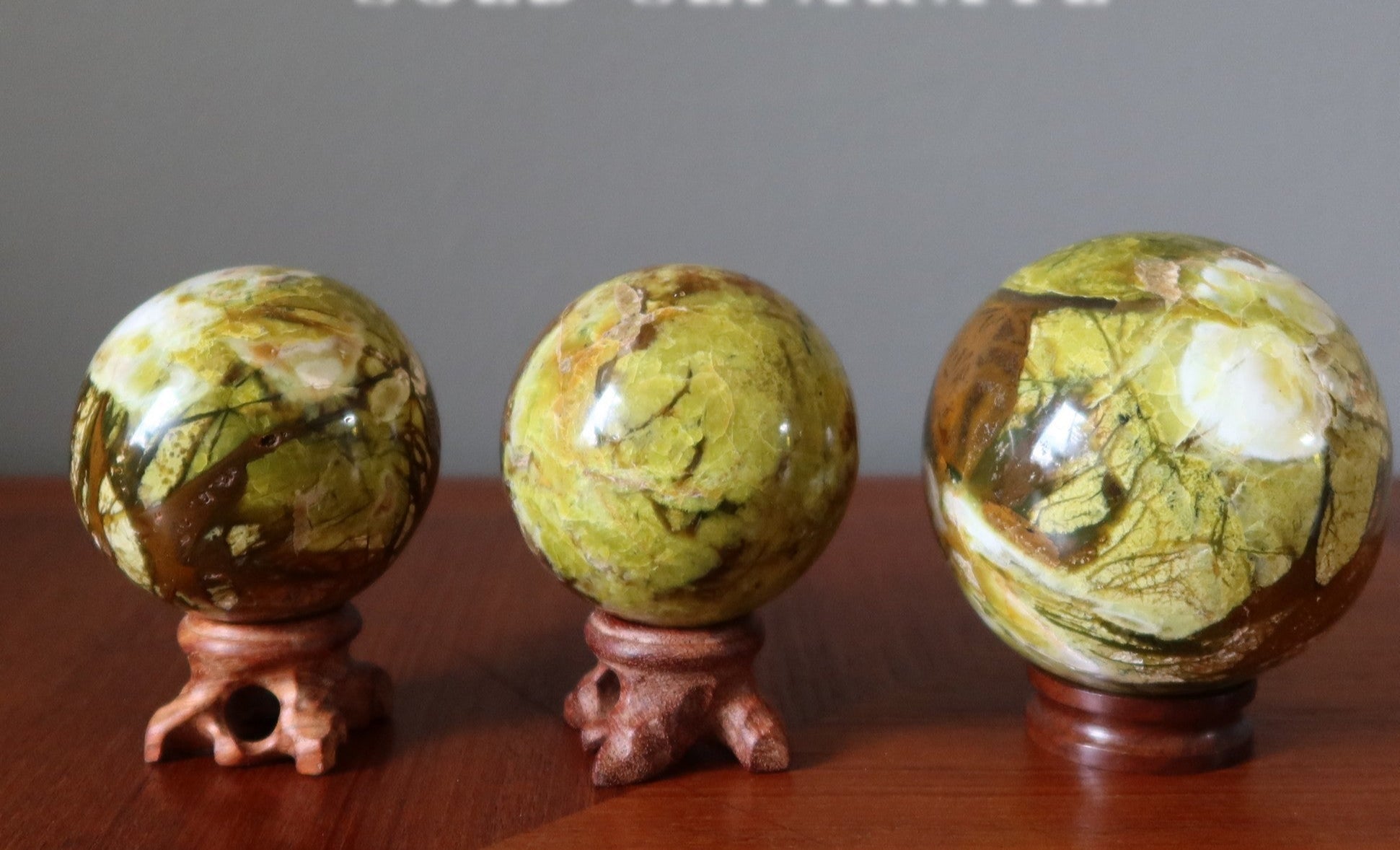 Opal Sphere Pistachio Green Brown Crystal Ball