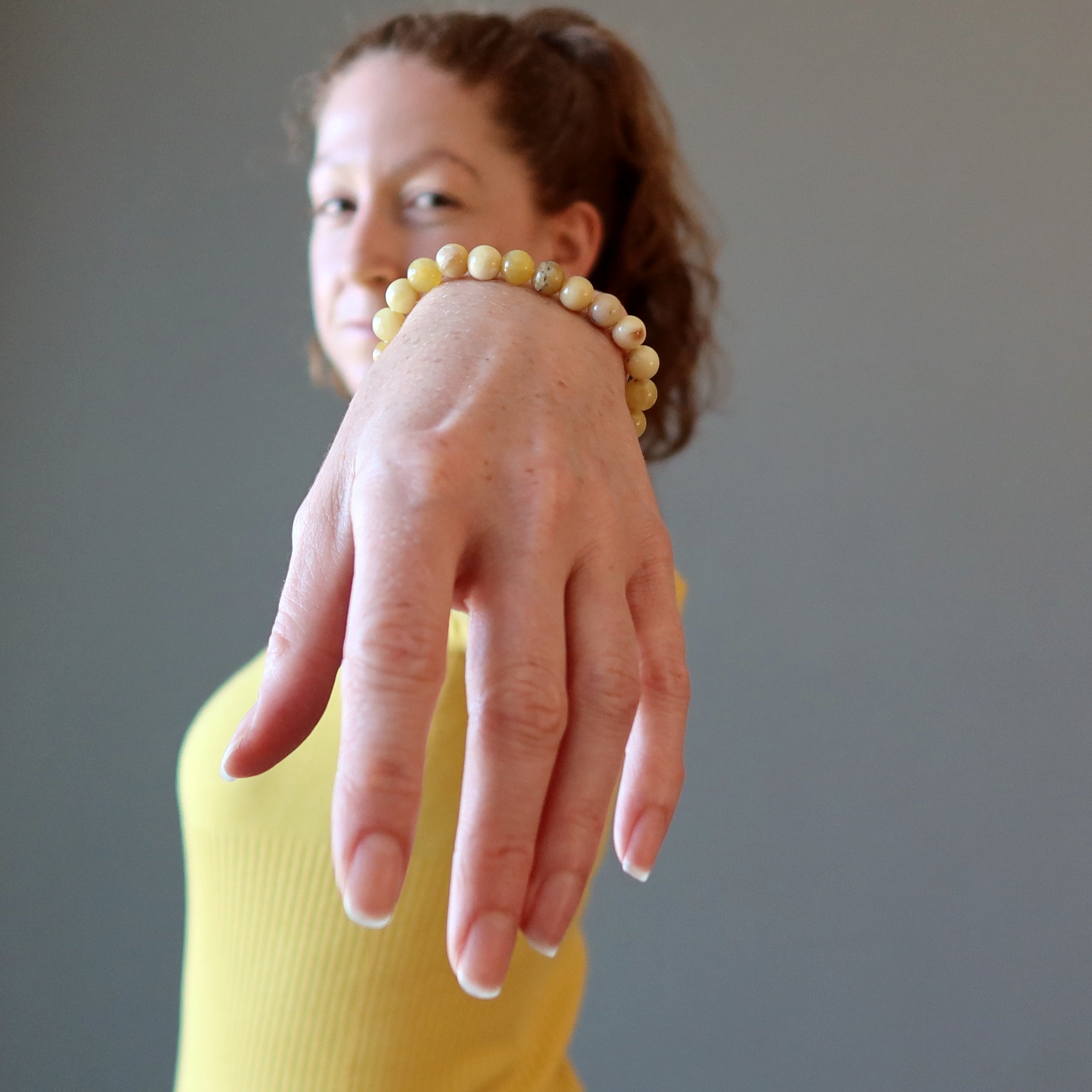 Opal Bracelet Yellow Pop Dendritic Gemstone