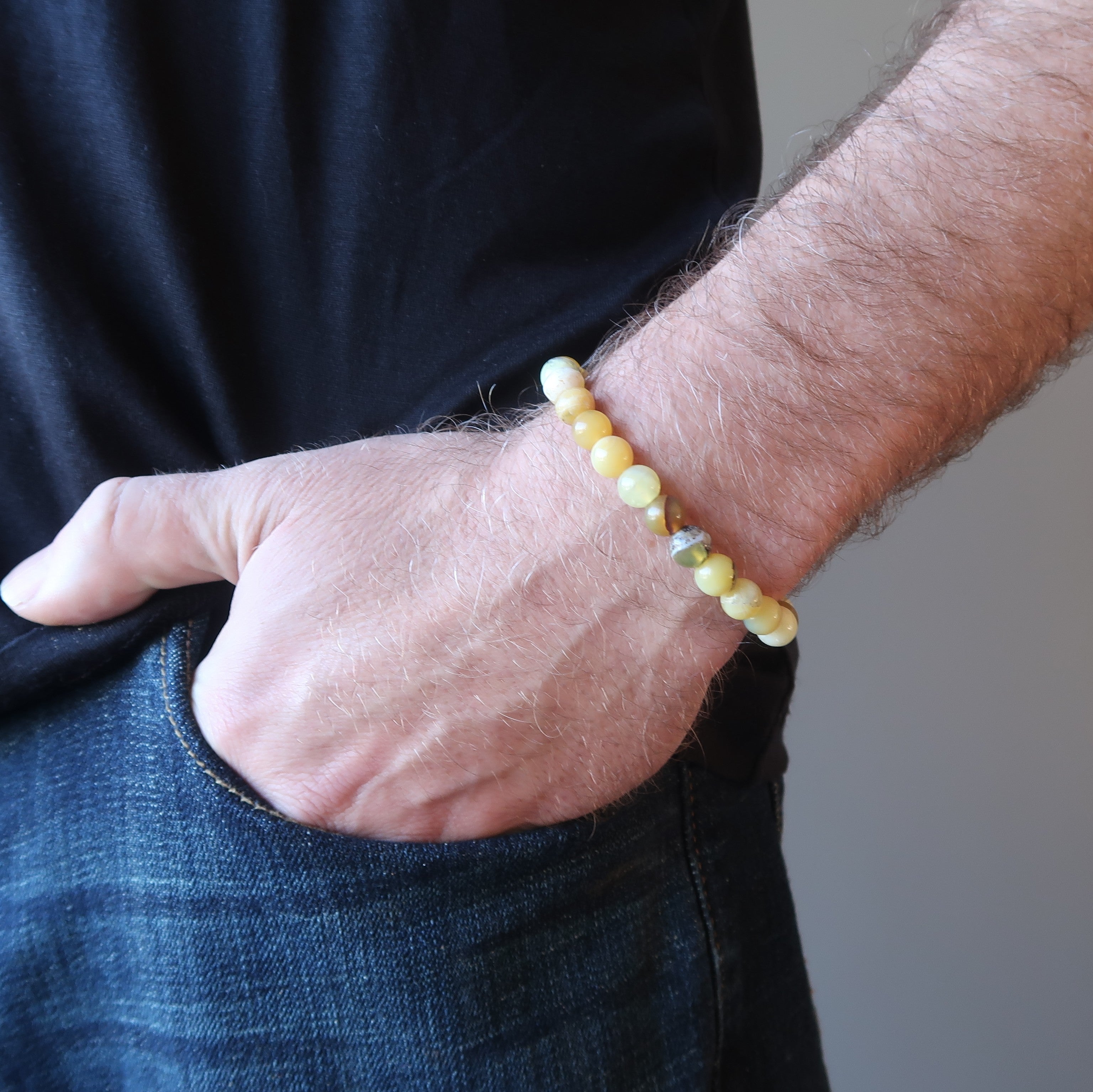 Opal Bracelet Yellow Pop Dendritic Gemstone