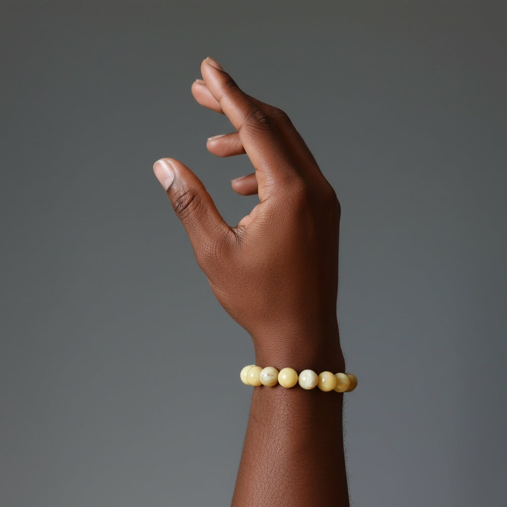 Opal Bracelet Yellow Pop Dendritic Gemstone