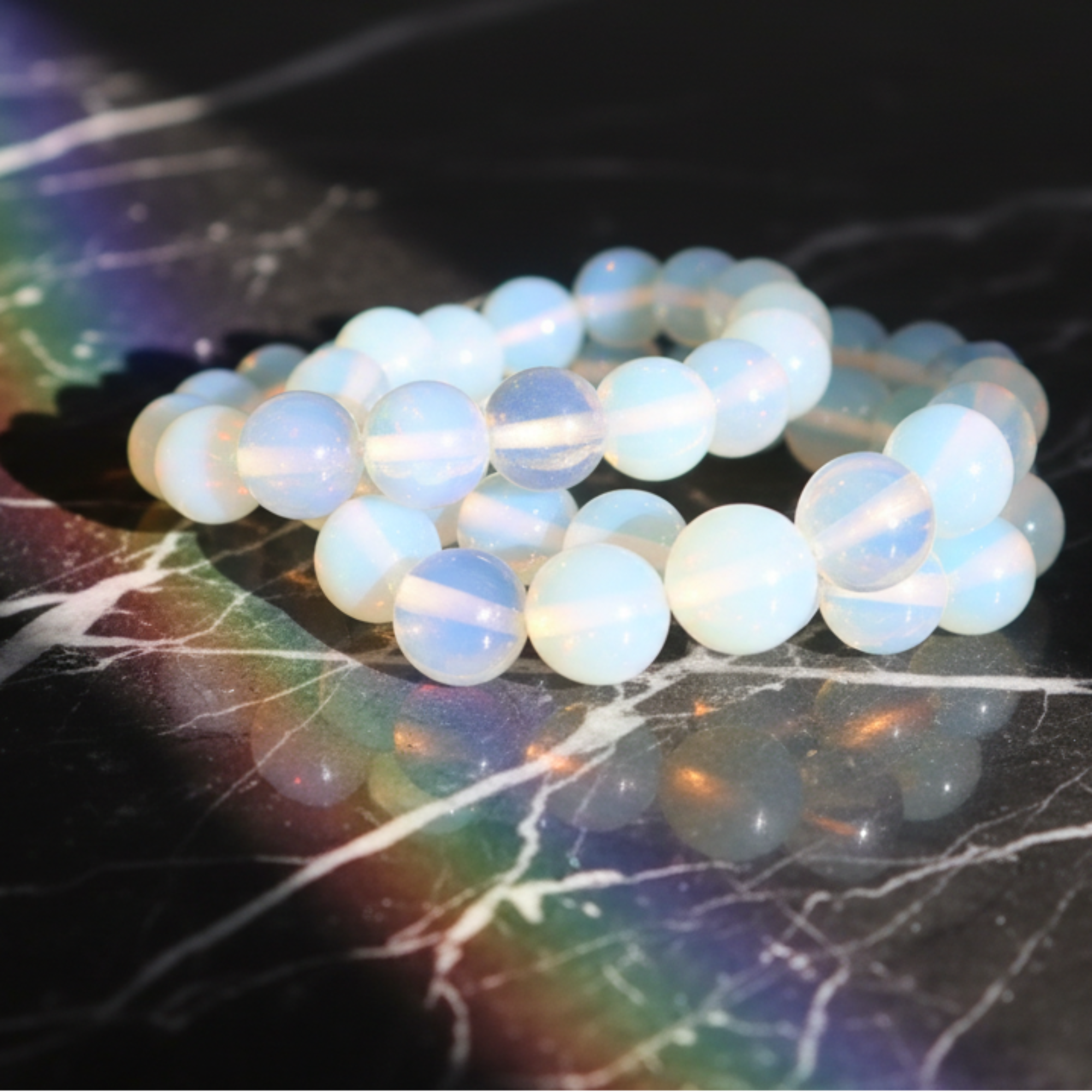 Bracelet Opalite Aura Arc-en-ciel Éclat Joyeux