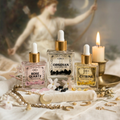 Trio d'huiles corporelles aux cristaux – Coffret découverte Quartz rose, Citrine et Obsidienne