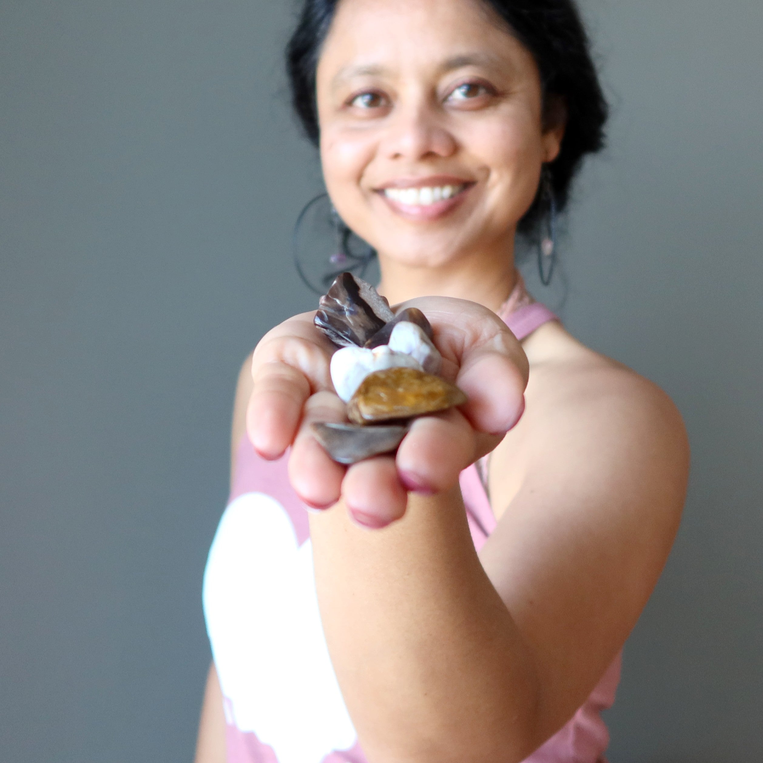 Petrified Wood Tumbled Stone Self-Care Nature