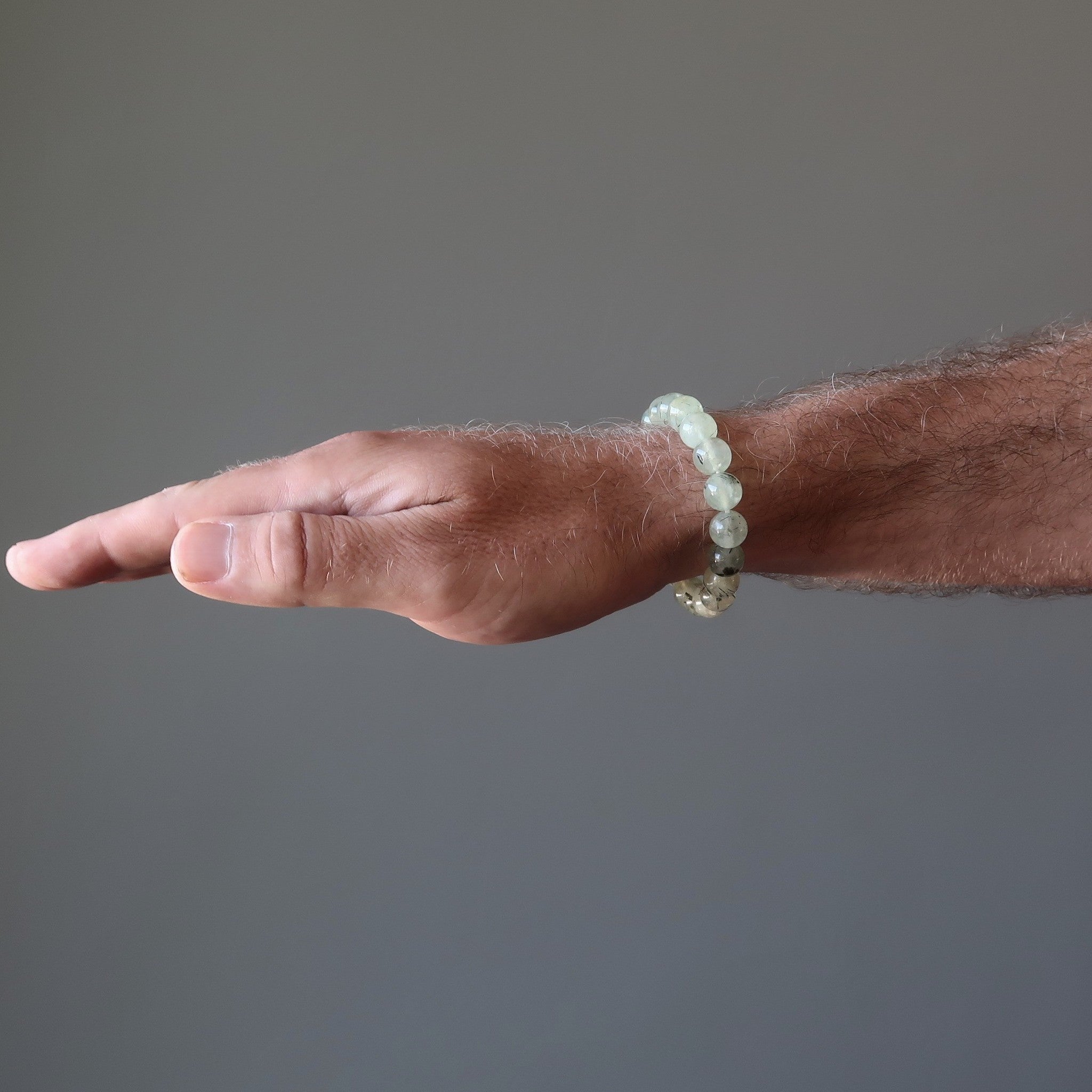 Prehnit Armband Frühlingsgrüner Stein Ewiges Lächeln