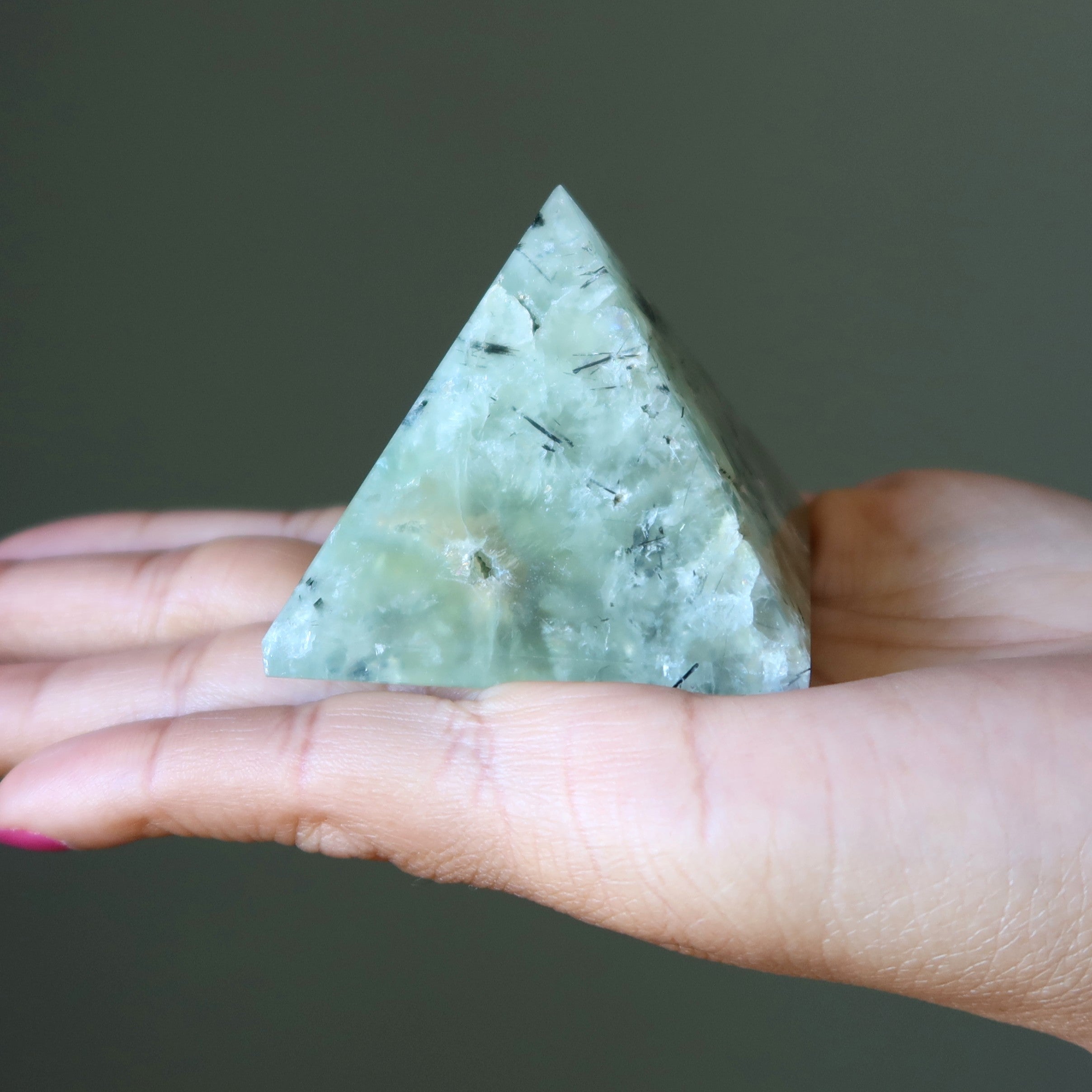 Prähenit-Pyramide Immergrüner Stein der Erleuchtung