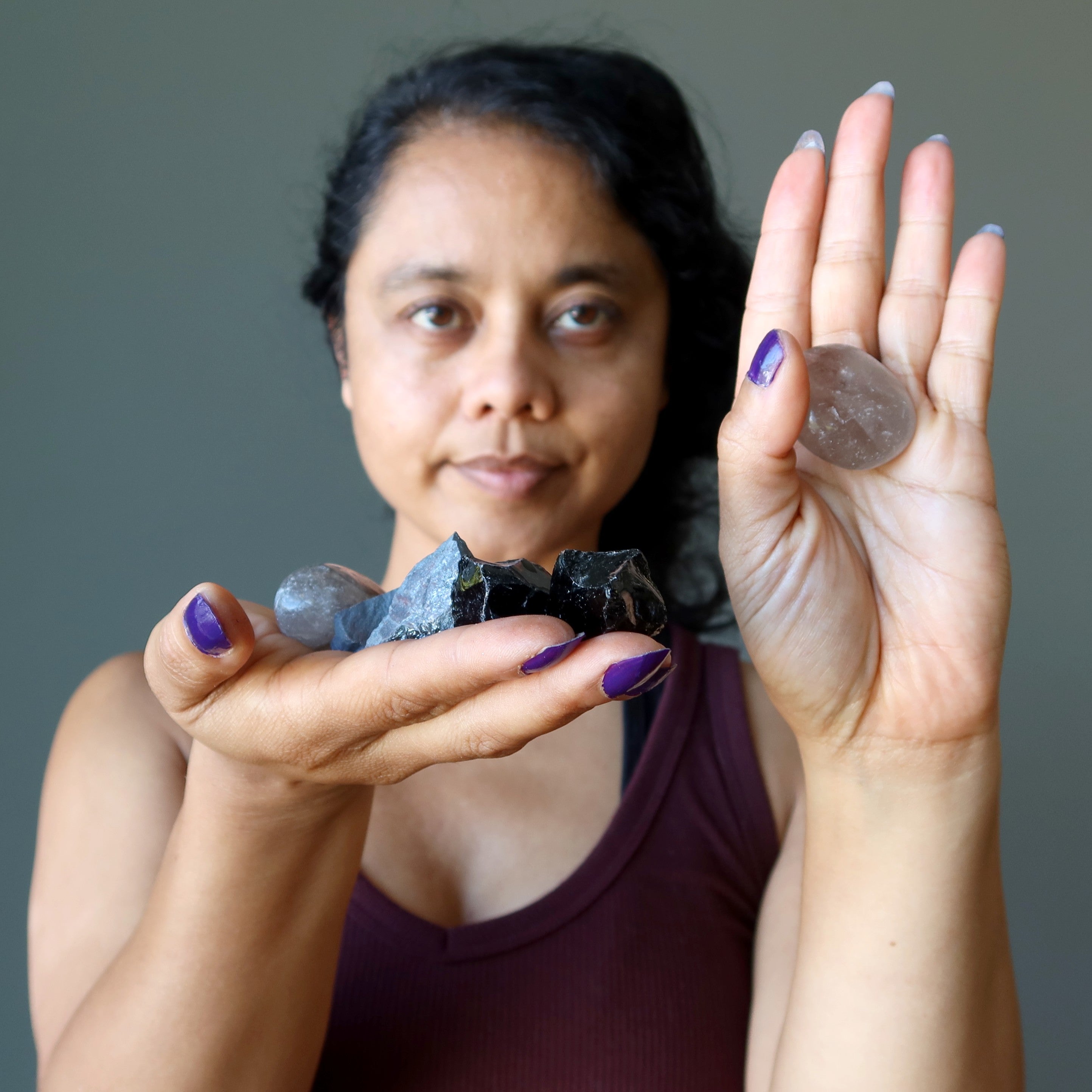 Protection Set Evil-be-Gone Stones and Selenite Charger