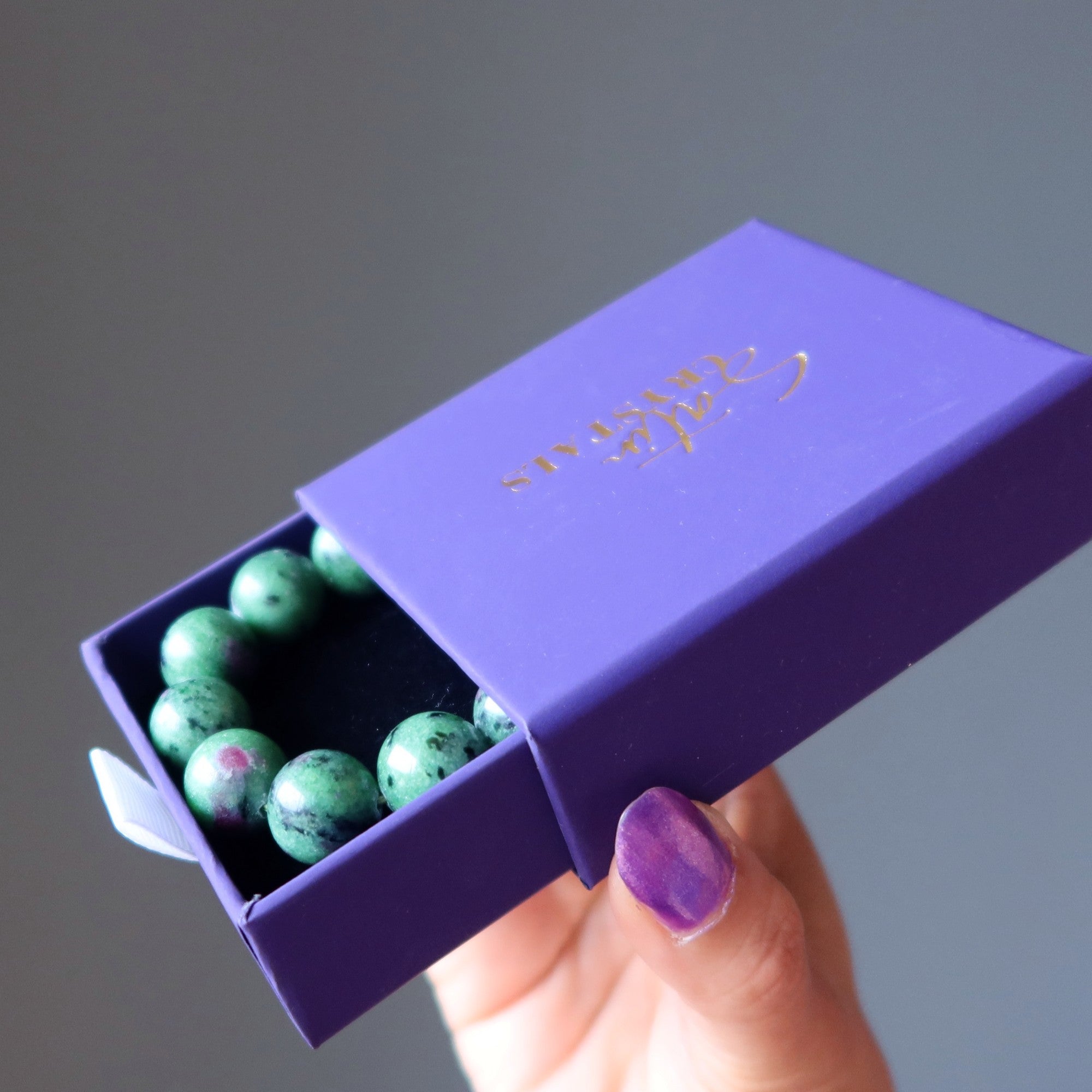 Satin Crystals Purple Gift Box Deluxe