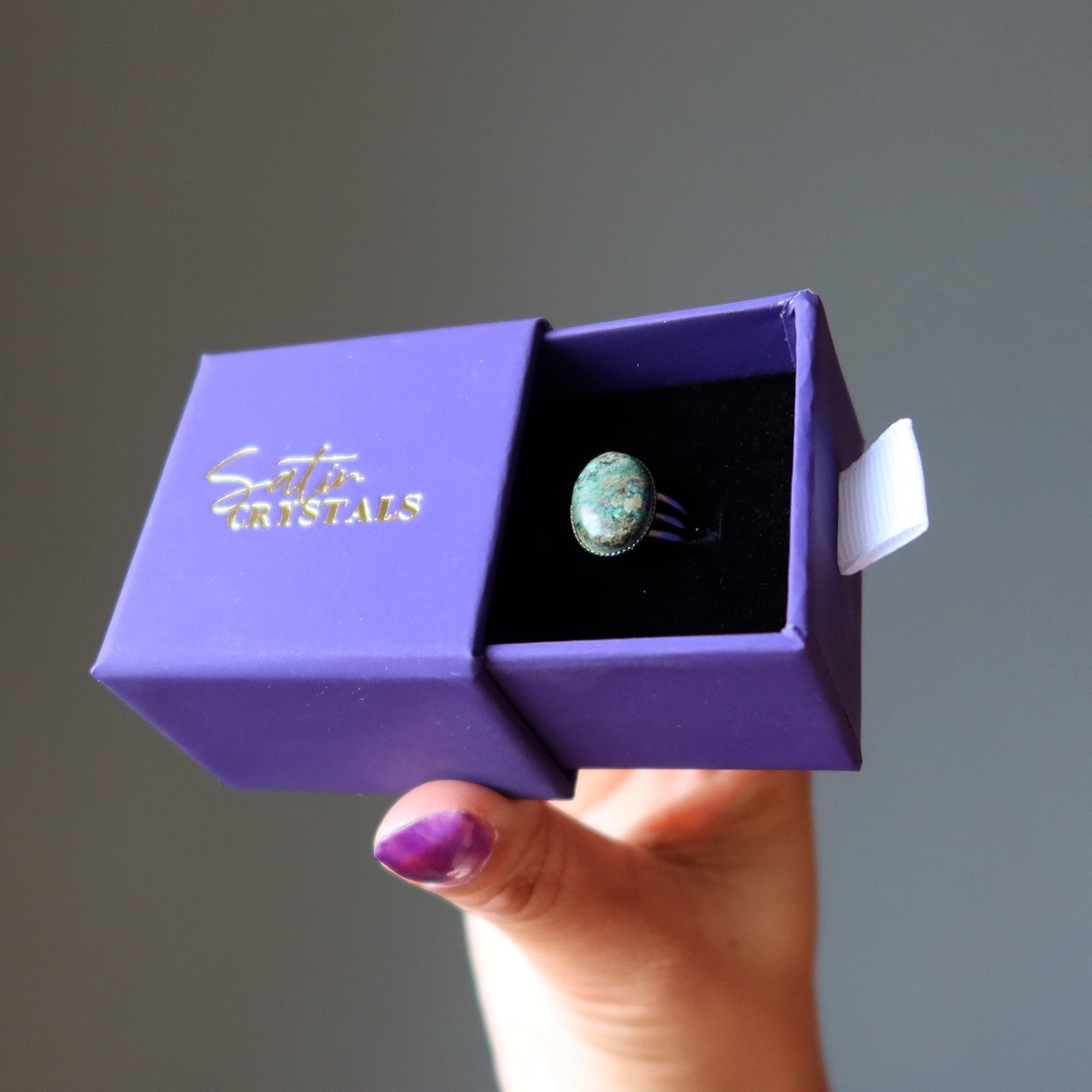 Satin Crystals Purple Gift Box Deluxe