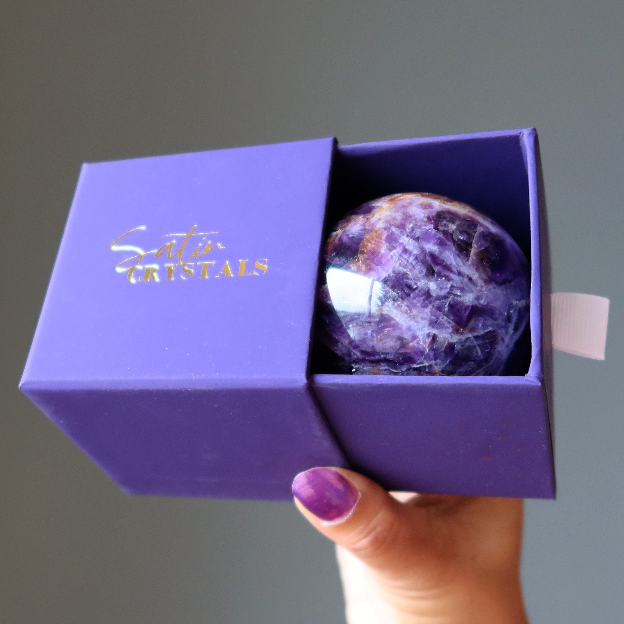 Satin Crystals Purple Gift Box Deluxe