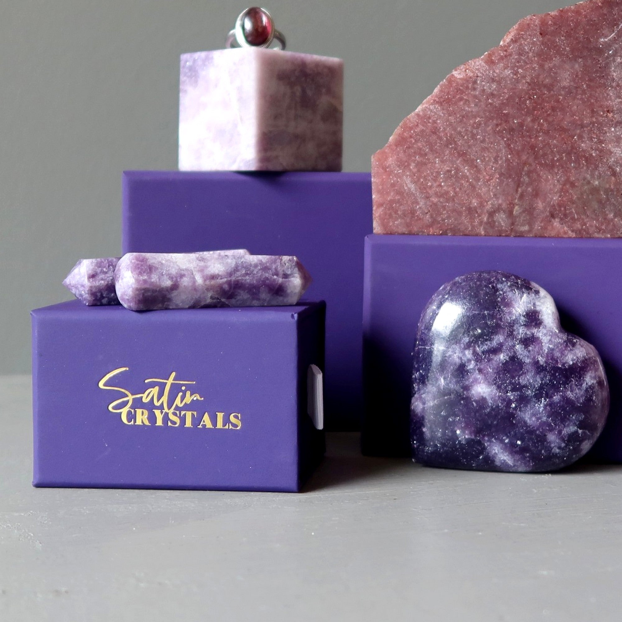 Satin Crystals Purple Gift Box Deluxe