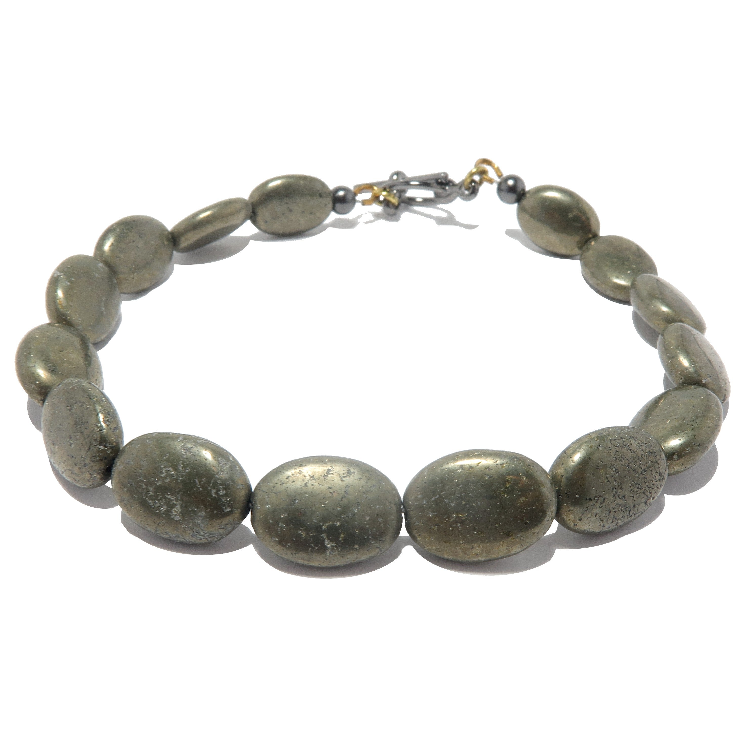 Pyrite Anklet Gold Status Lifestyle Oval Gems
