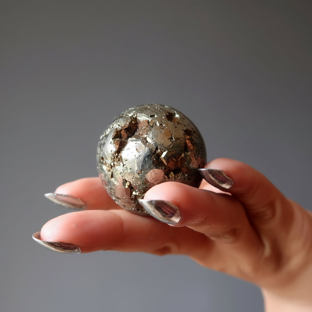 Pyrite Sphere Gold Rush to Riches Cluster Crystal Ball